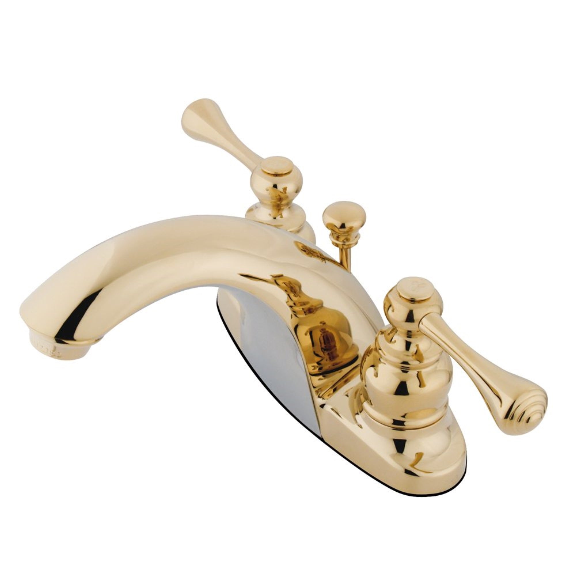 Kingston Brass Gkb7642Bl 4 In. Centerset Bathroom Faucet, Polished Brass