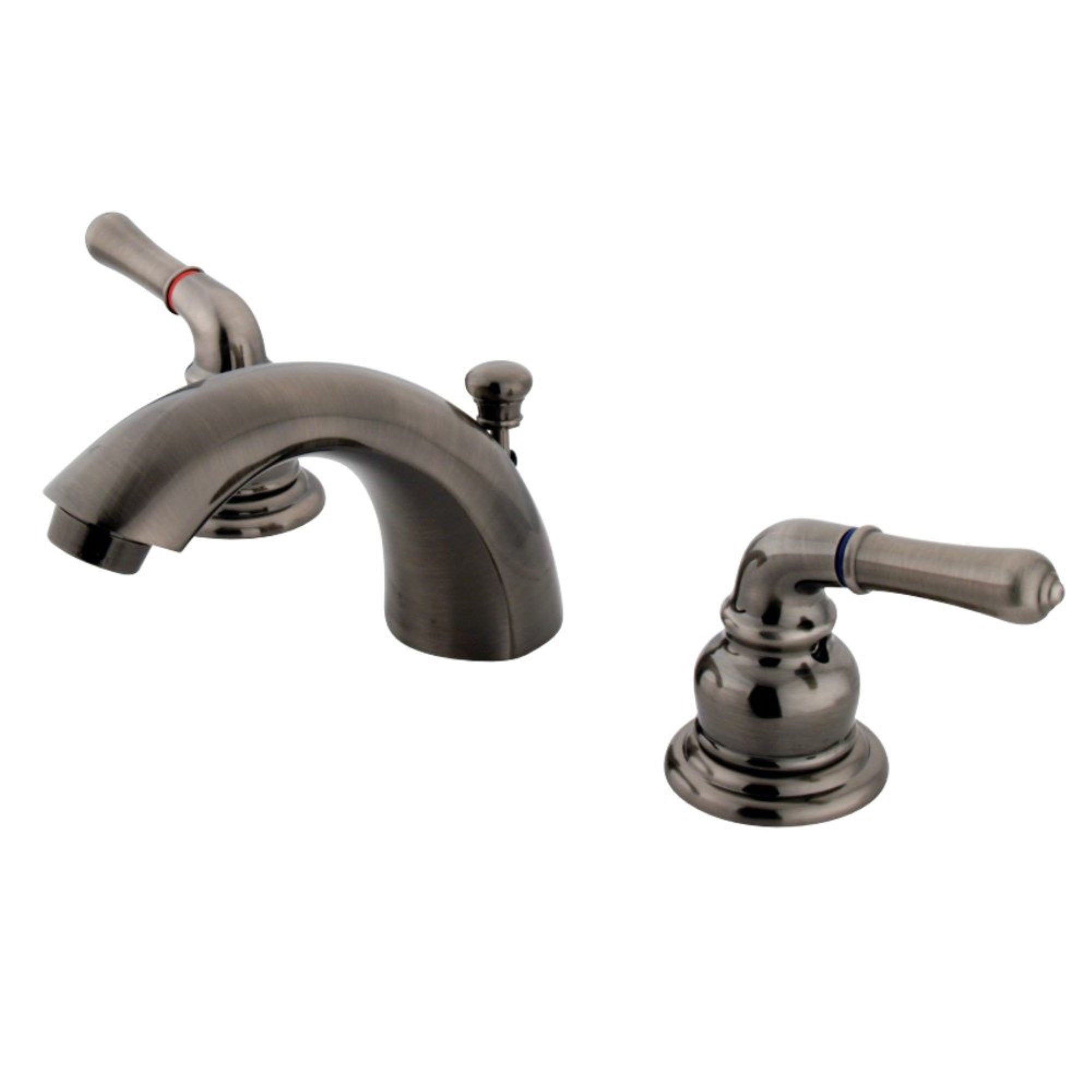 Kingston Brass Gkb953 Mini-Widespread Bathroom Faucet, Black Stainless