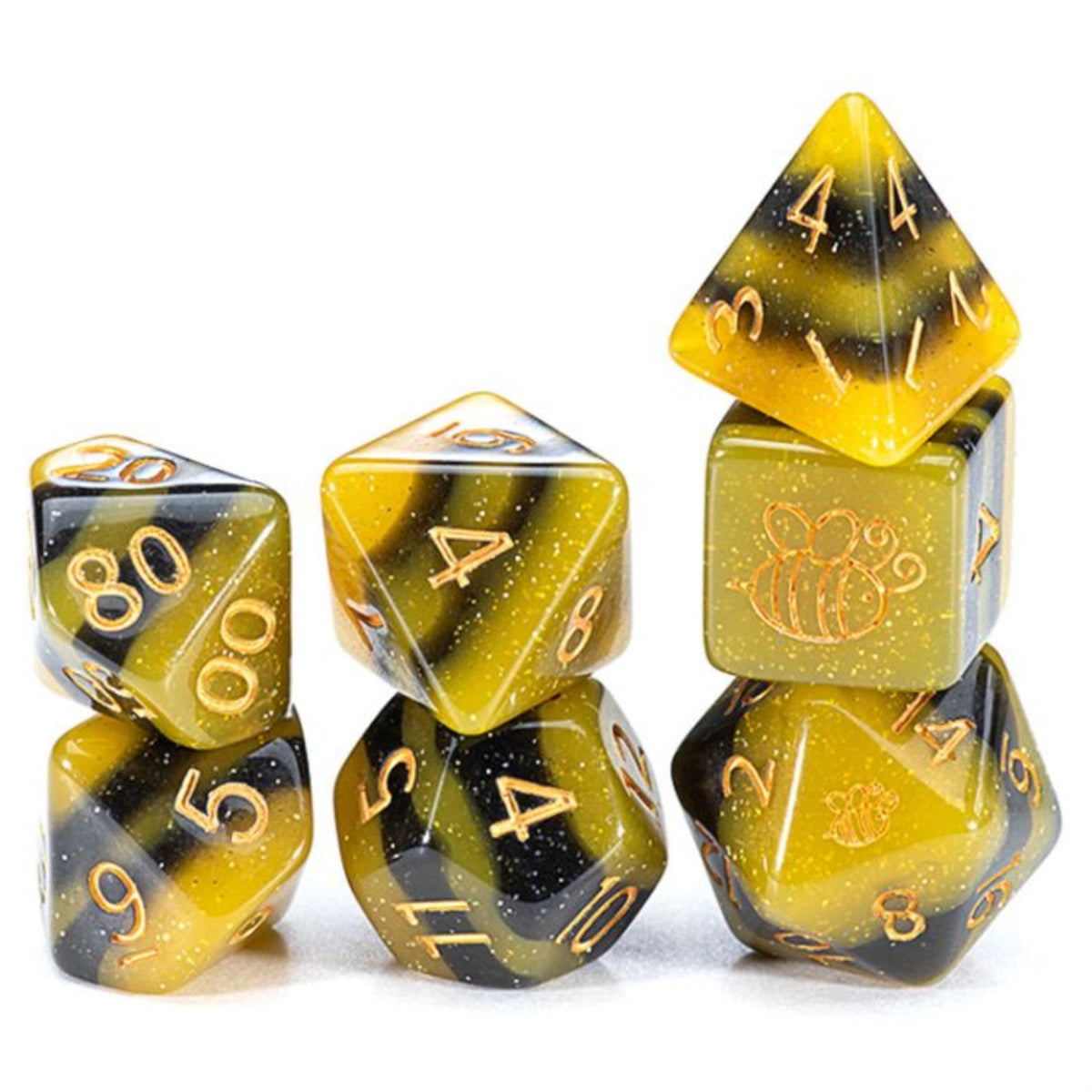 7-Set Cube Sui Generis Dice: Electric Bumble Bee