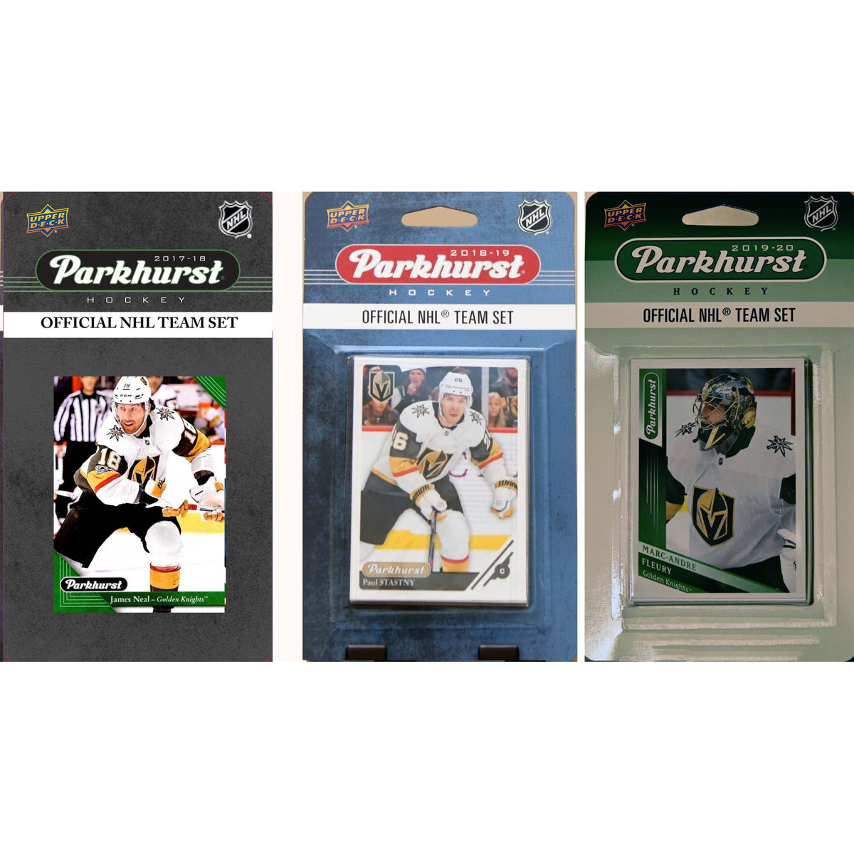 Nhl Las Vegas Golden Knights 3 Different Licensed Trading Card Team Sets