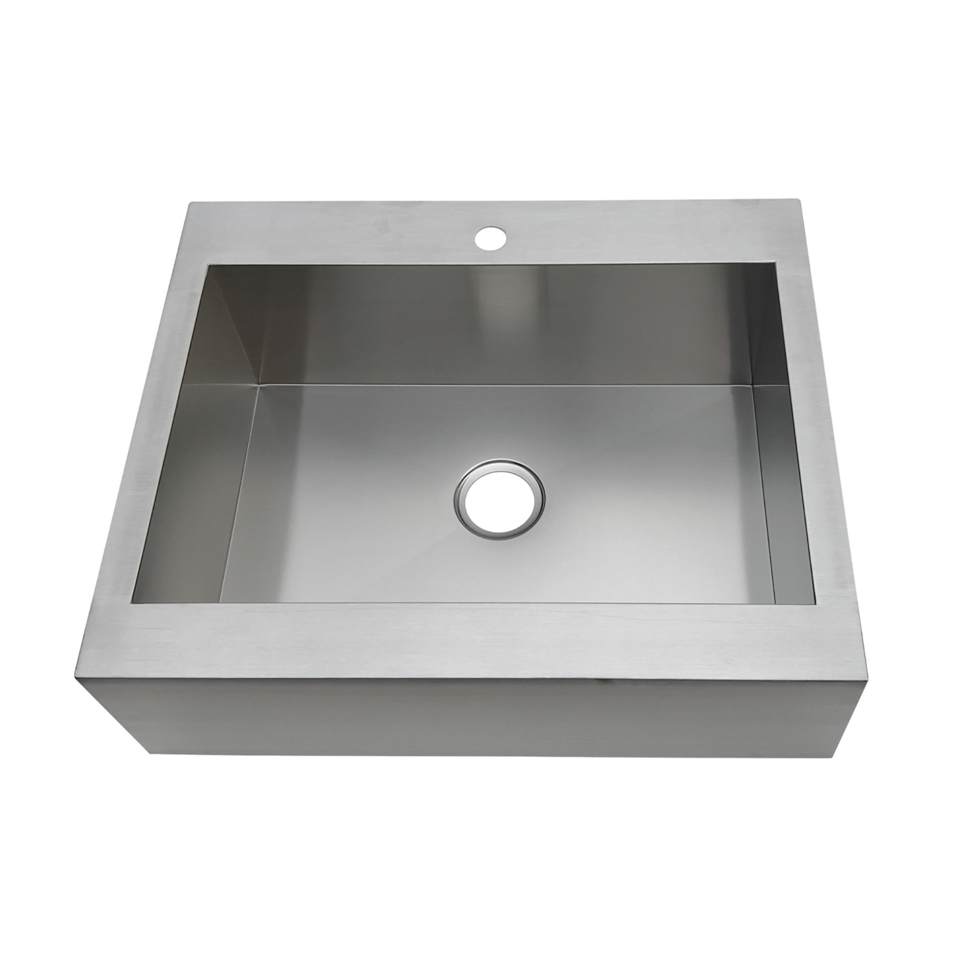 Gourmetier Gktsf302491 Edinburg Drop-In 30 Inch Single Bowl Kitchen Sink, Brushed