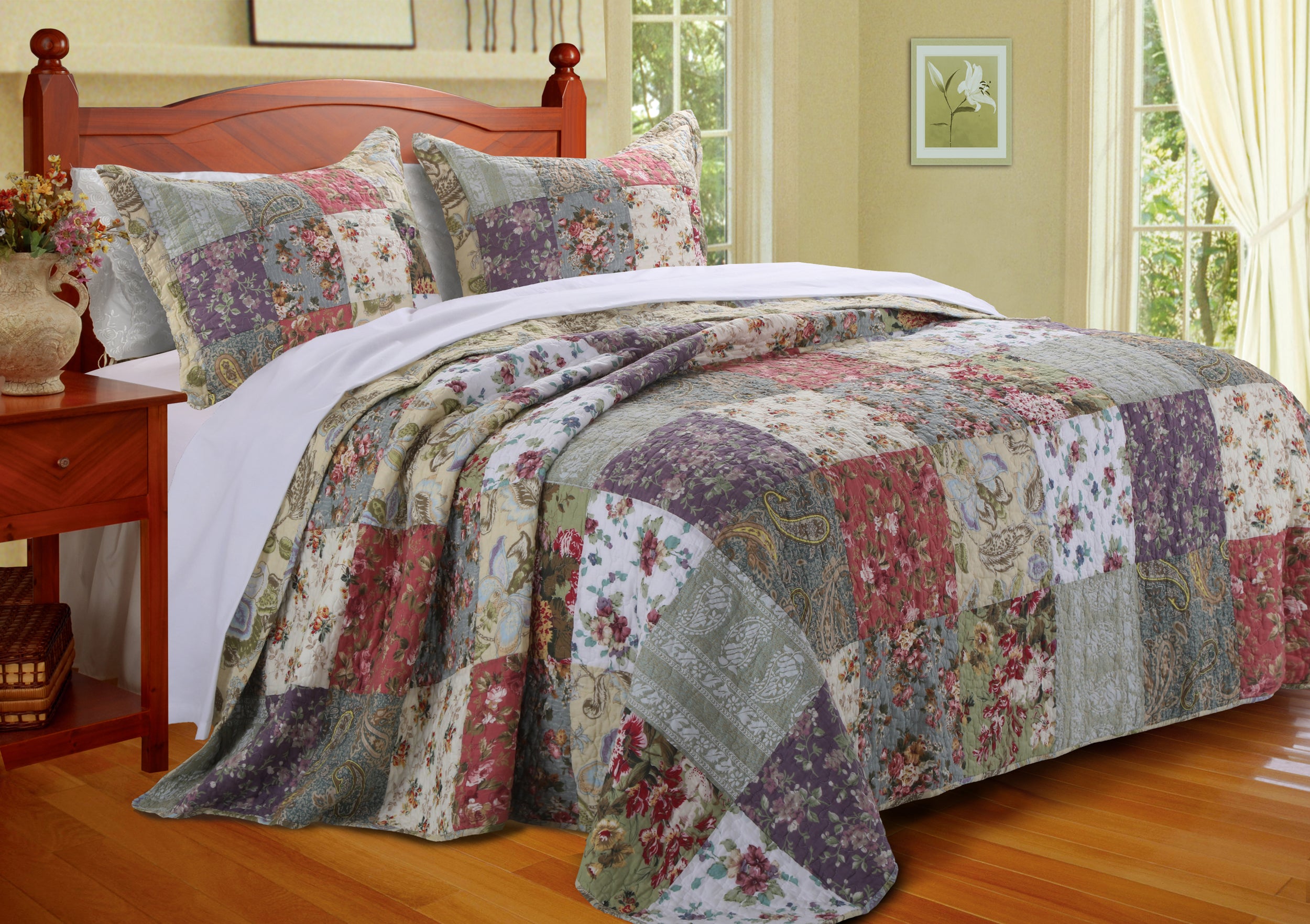 Blooming PrairieMultiBedspread Set, 2-PieceTwin