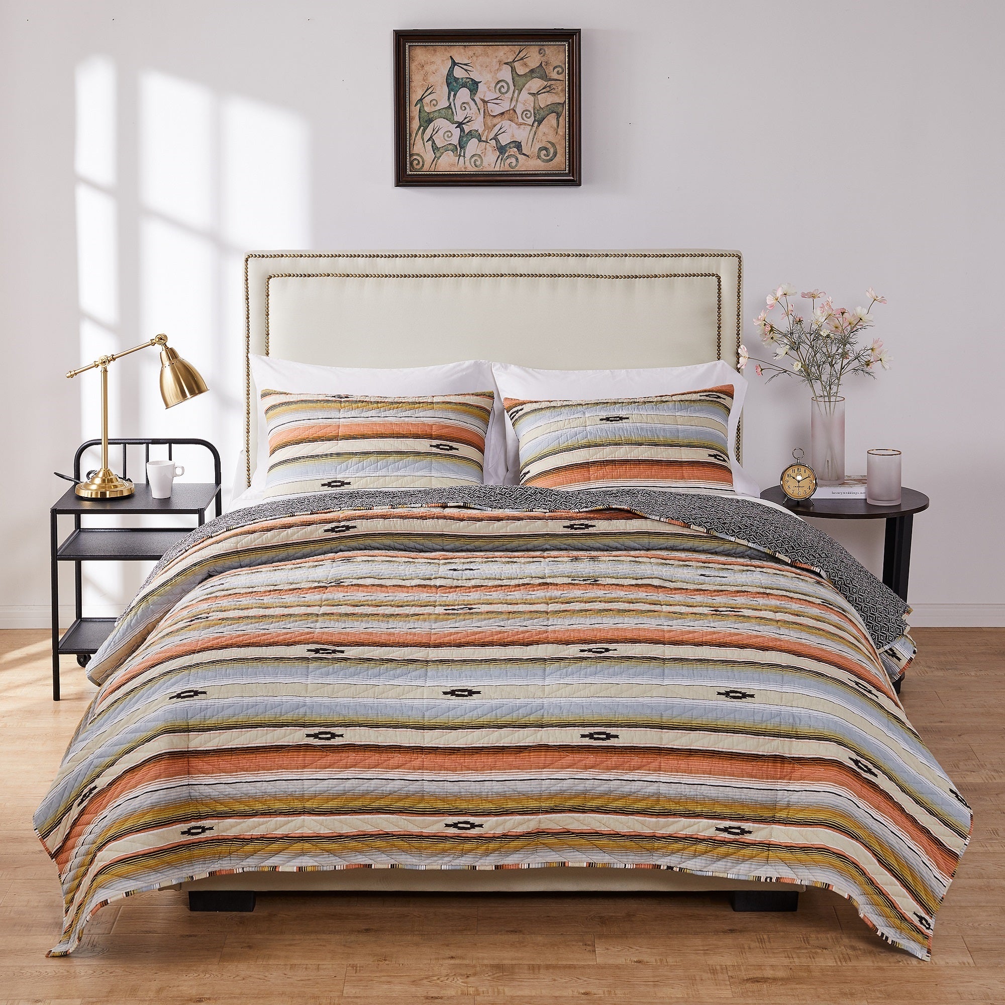 Barefoot Bungalow, Painted Desert Quilt Set 2-Piece Twin/XL, Rose