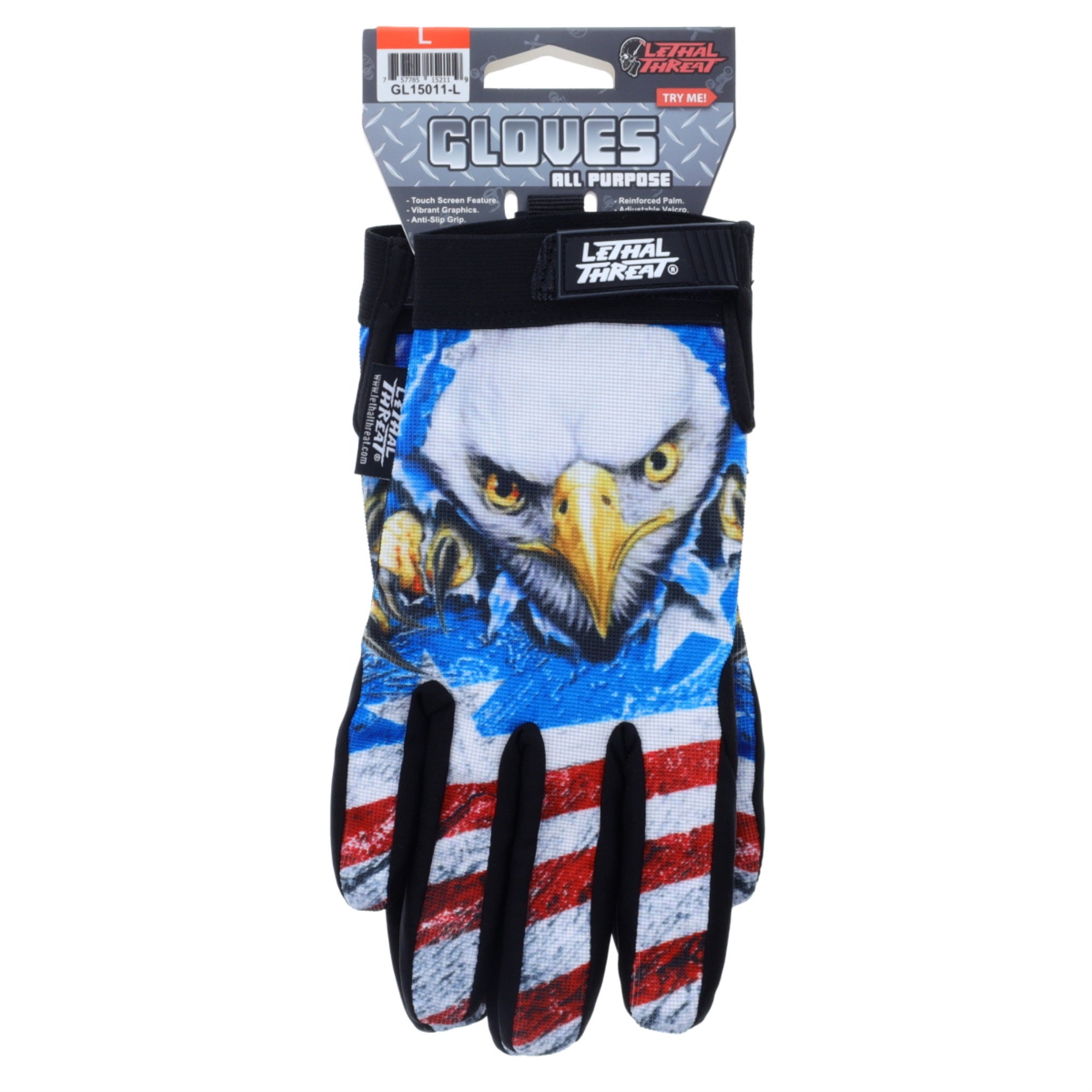 Rip N Tear Usa Eagle Gloves Large