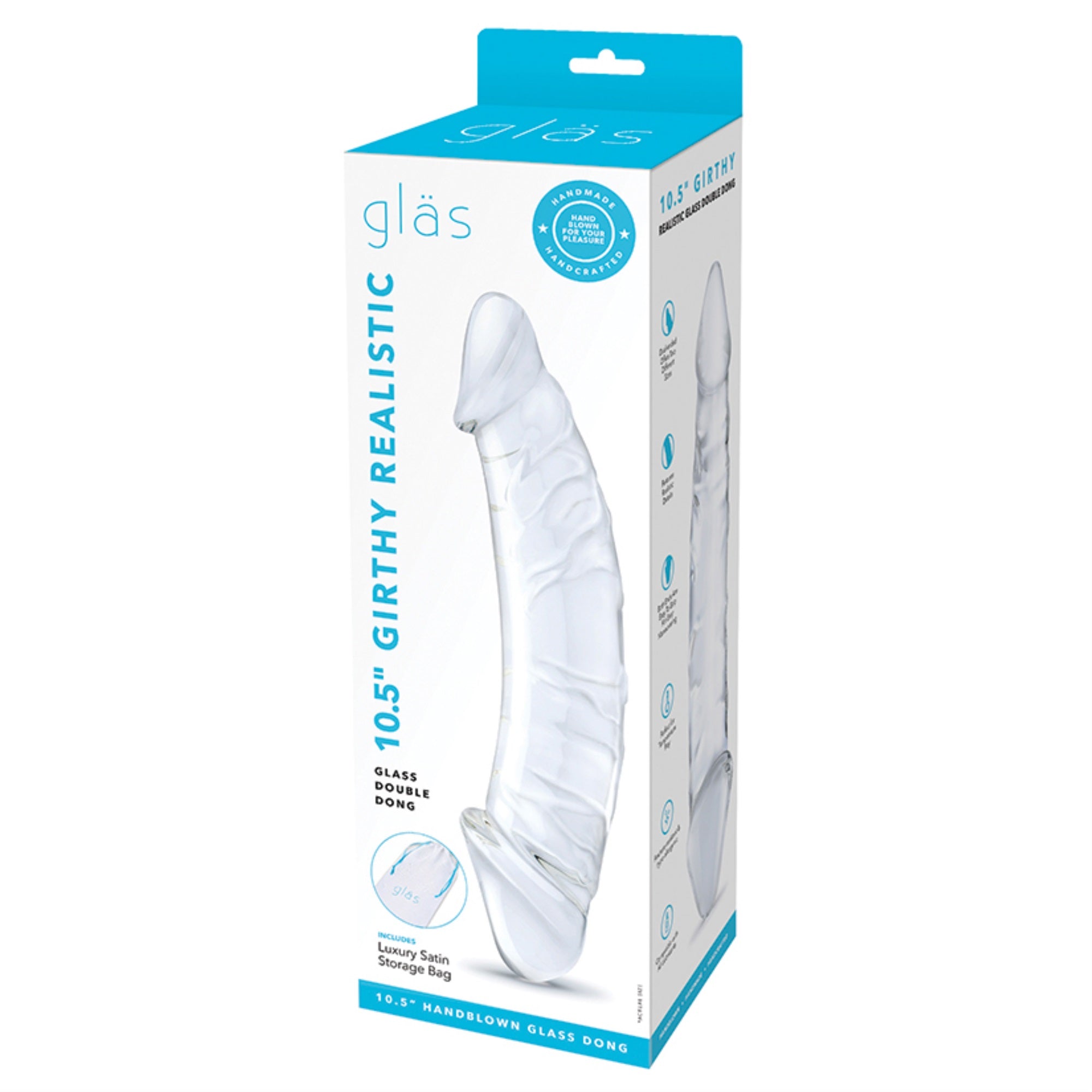 Glas Girthy Realistic Glass Double Dong 10.5″