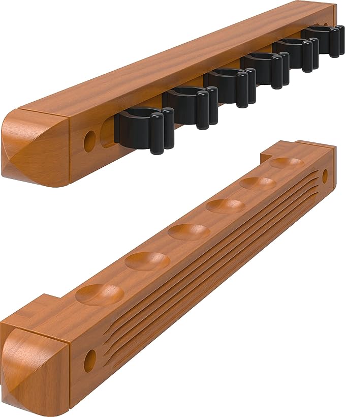 Fat Cat Oak 6 Cue 2-Piece Wall Cue Rack
