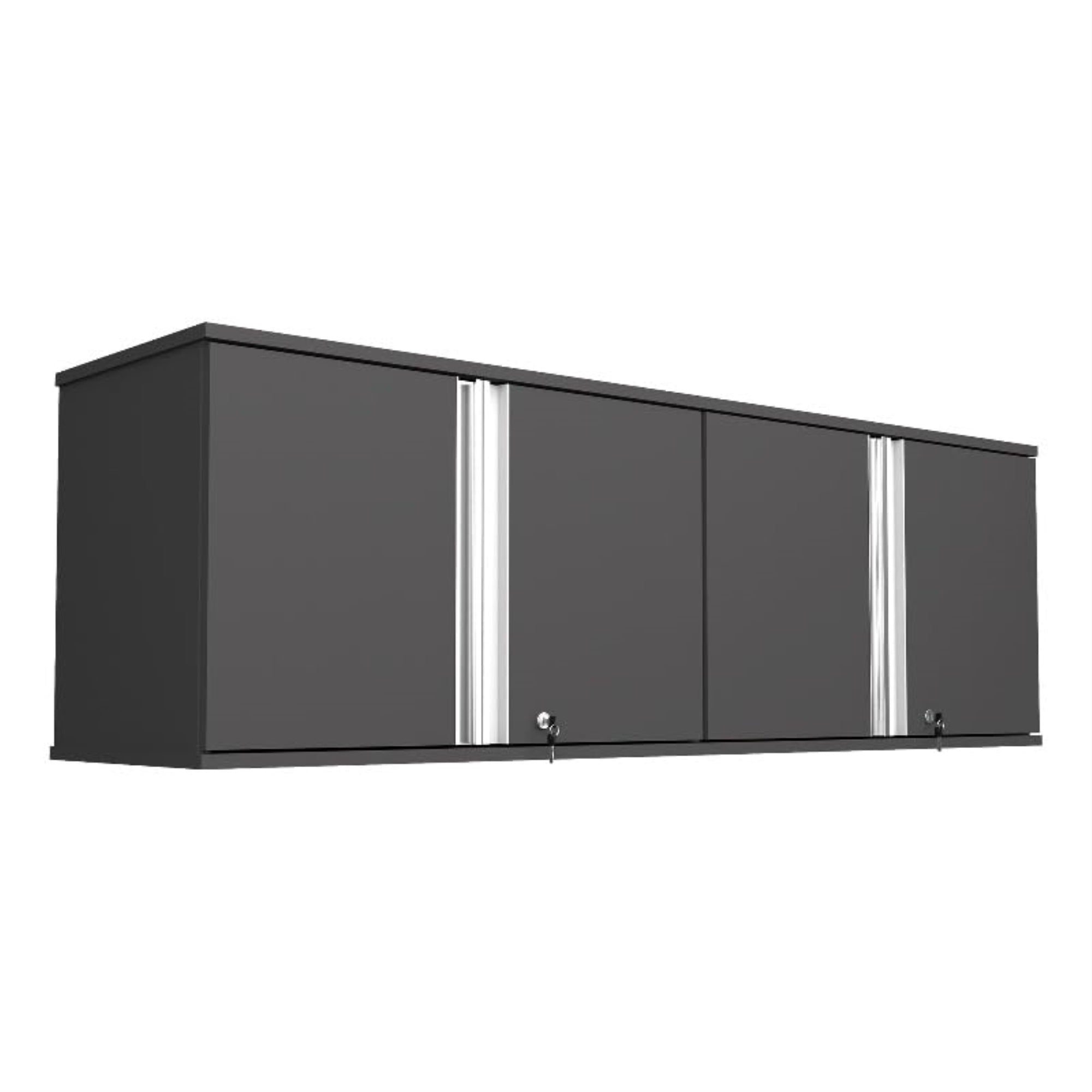 Inval America Wall Mounted Garage Storage Cabinet, Gray / Aluminium