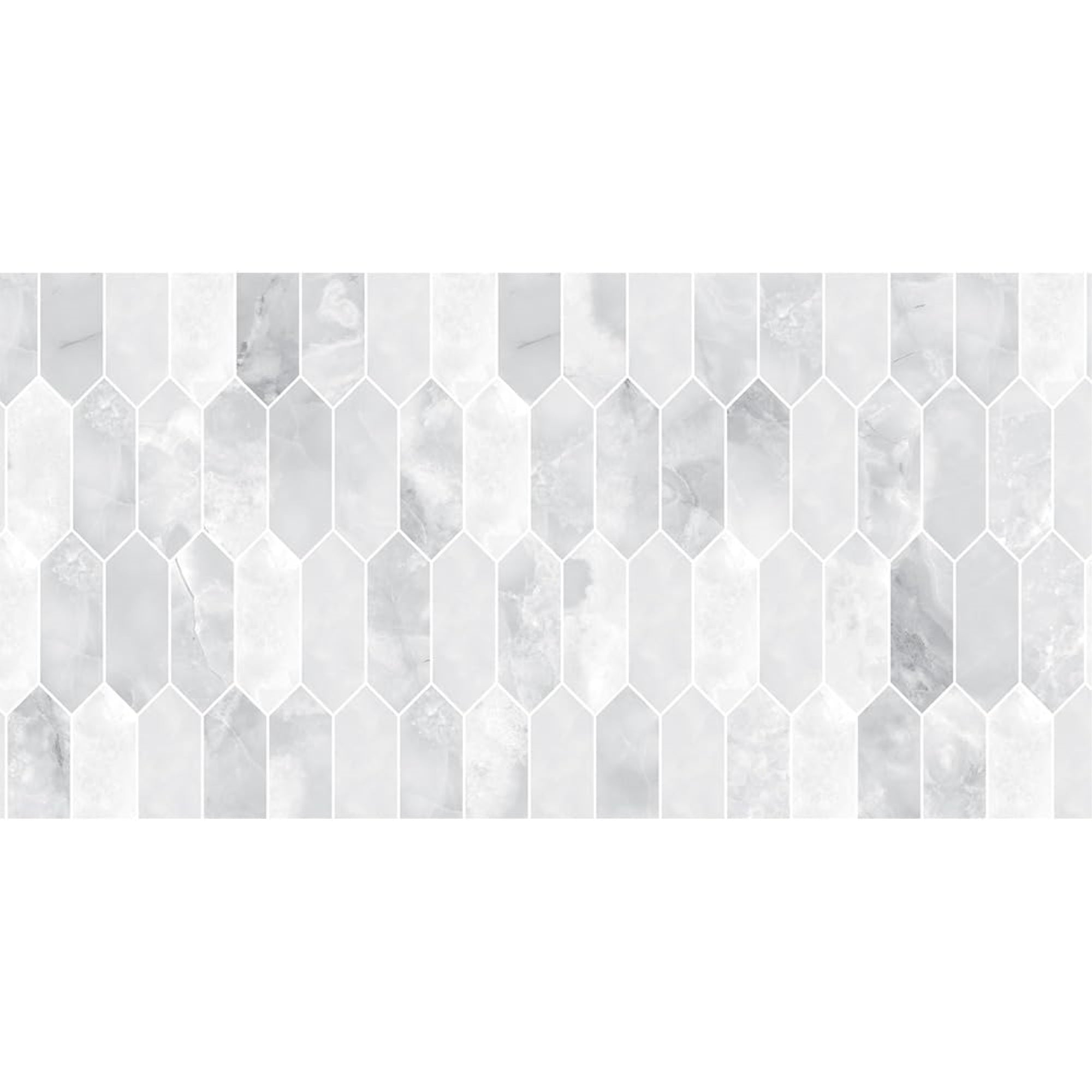 Genesis Products 494031 Revive Backsplash - 18' X 24', Gray Marble Picket