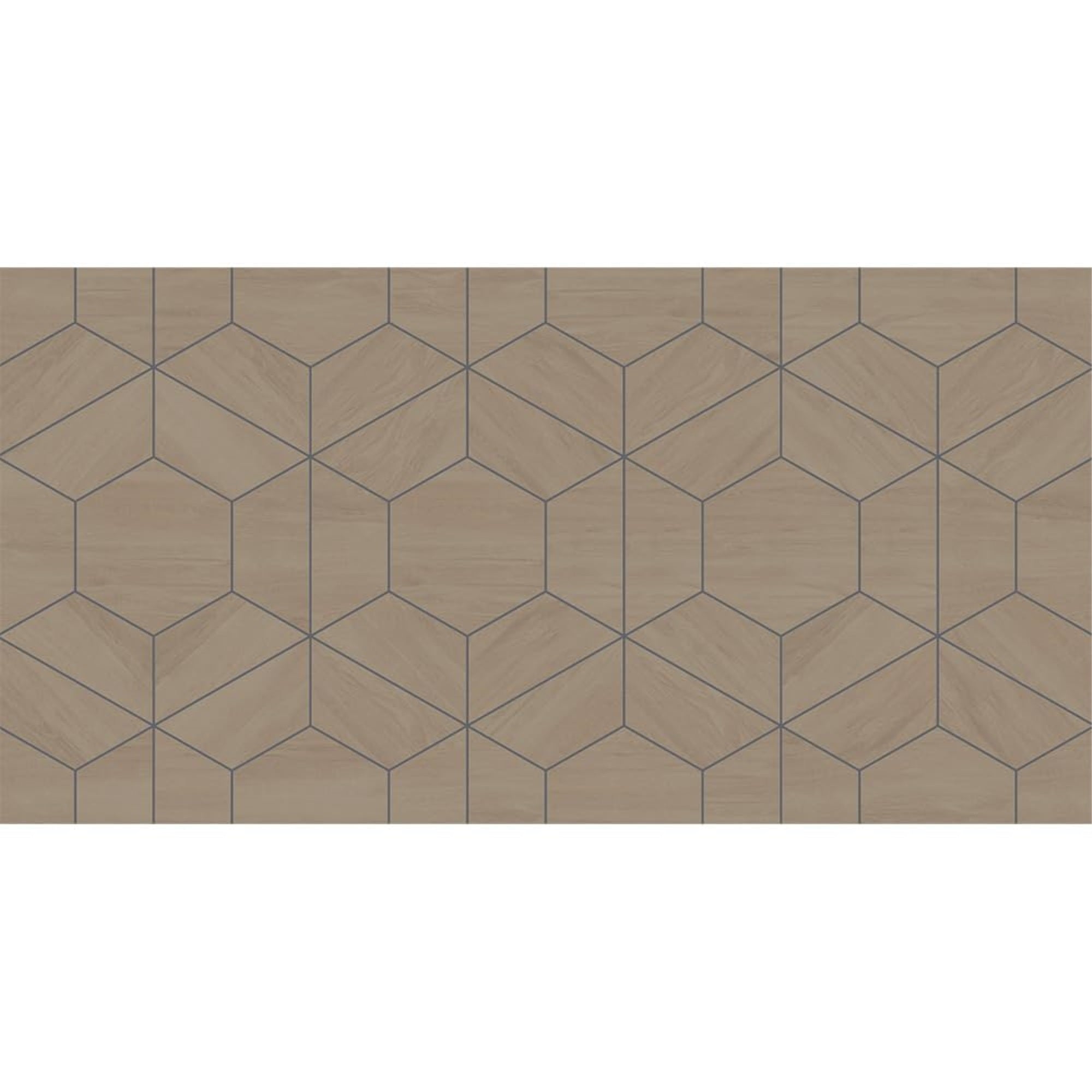 Genesis Products 494039 Revive Backsplash - 18' X 24', Wooden Oak Hexagon