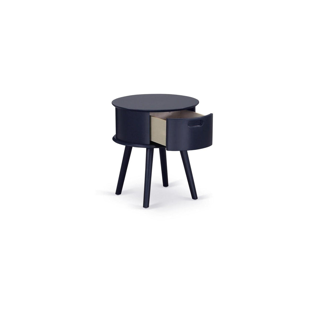 Yardlio Gordon Modern Nightstand: Stylish, Trendy, Easy Assembly - Navy Blue/Natural