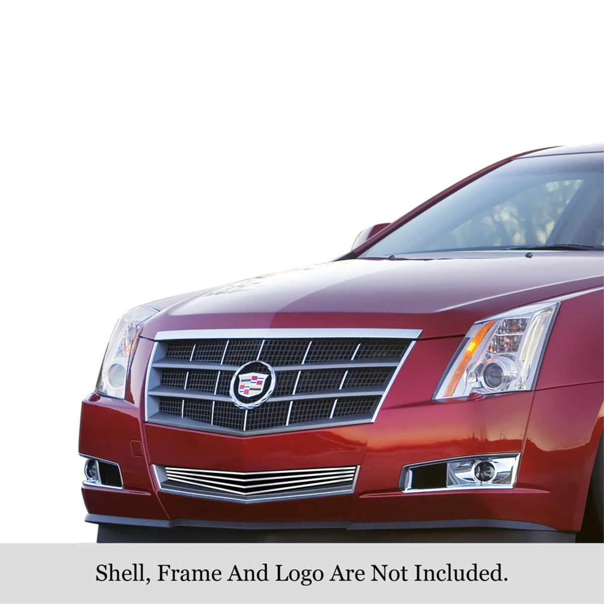 2008-2013 Cadillac Cts (Not For Cts-V) 304 Stainless Steel Polished Finish Horizontal Billet Stainless Steel Billet Grille