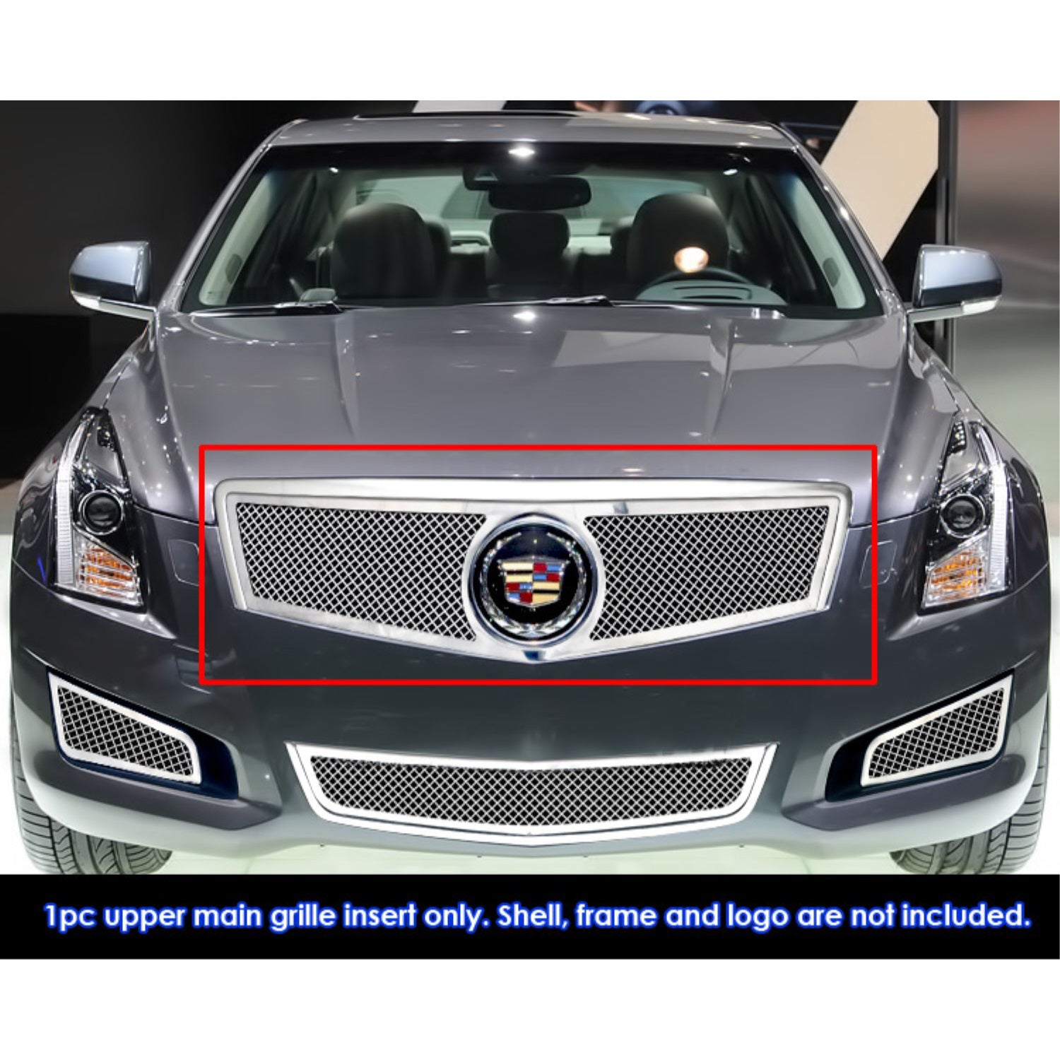 2013-2014 Cadillac Ats Logo Show Stainless Steel Polished Finish 1.8 Mm Wire Mesh Mesh Grille