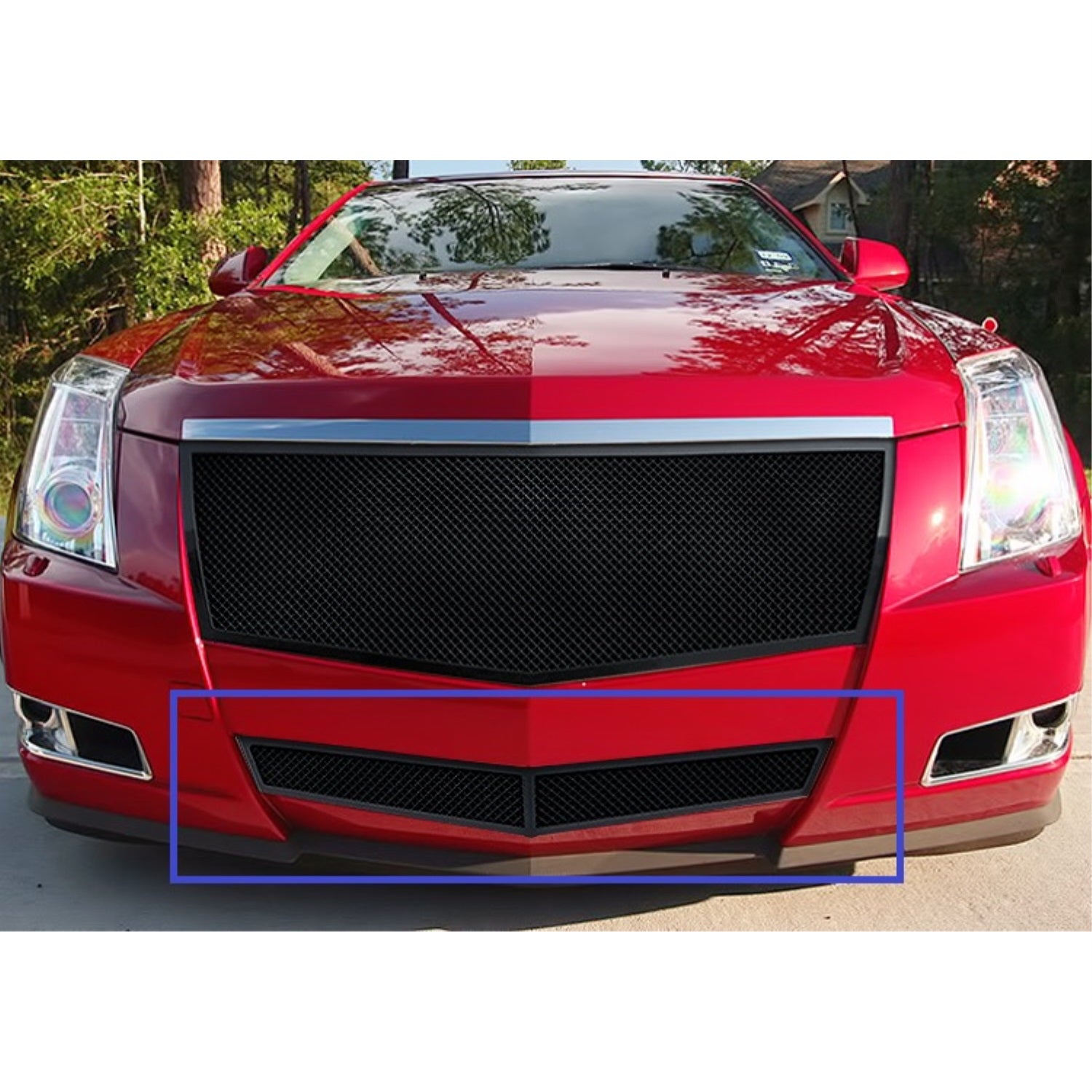 2008-2013 Cadillac Cts (Not For Cts-V)/2011-2014 Cadillac Cts Coupe (Not For Cts-V Coupe) Stainless Steel Black Powder Coated Finish 1.8 Mm Wire Mesh Black Wire Mesh Grille