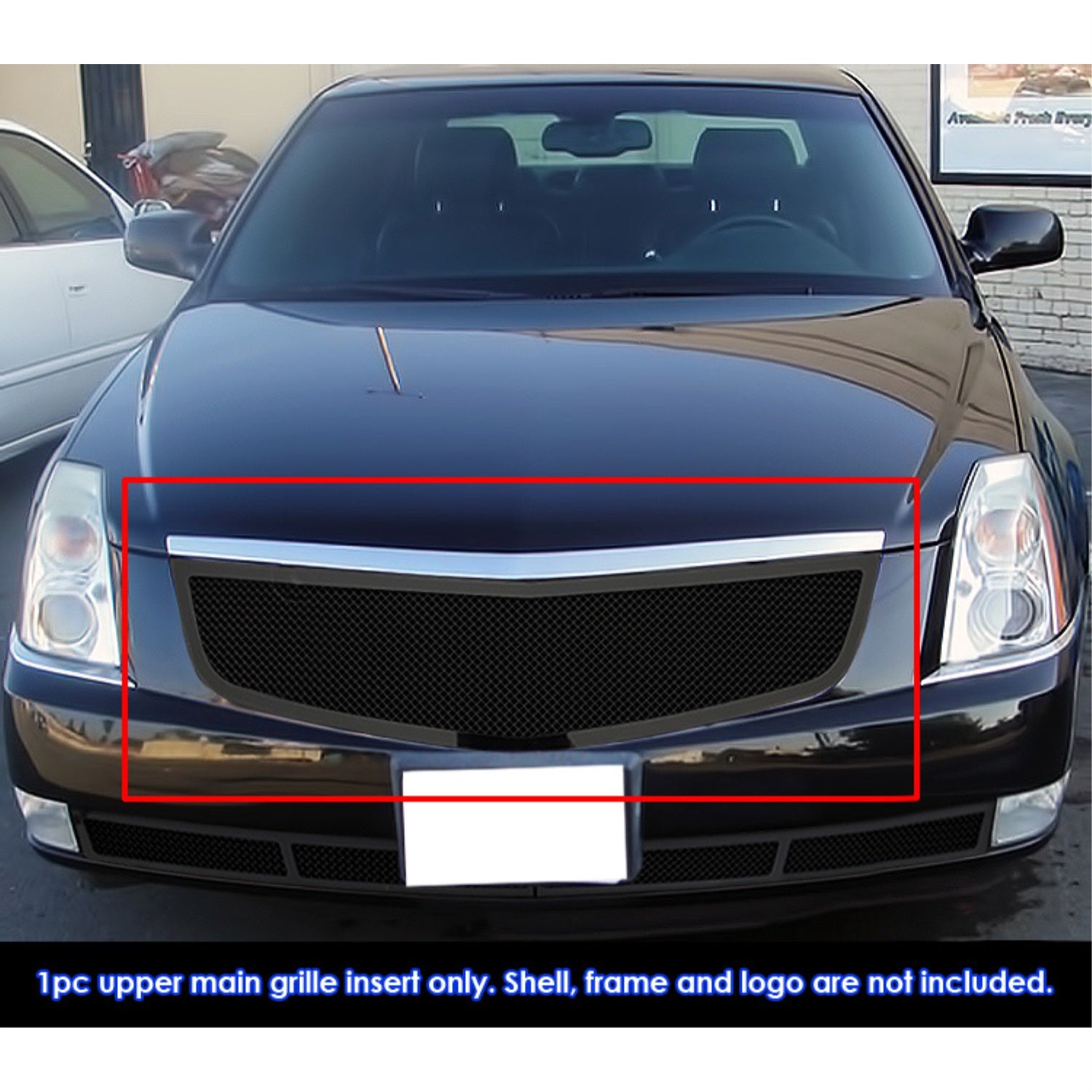 2006-2011 Cadillac Dts Stainless Steel Black Powder Coated Finish 1.8 Mm Wire Mesh Black Wire Mesh Grille