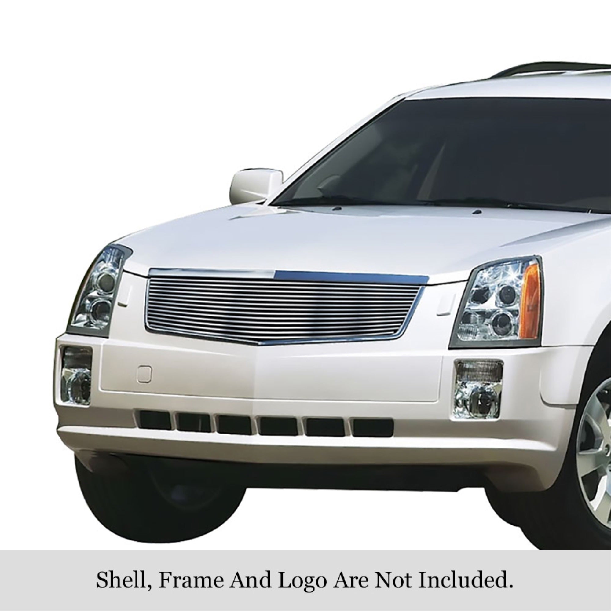 2005-2009 Cadillac Srx Stainless Steel Silver Hairline Finish Finish Horizontal Billet Stainless Steel Billet Grille