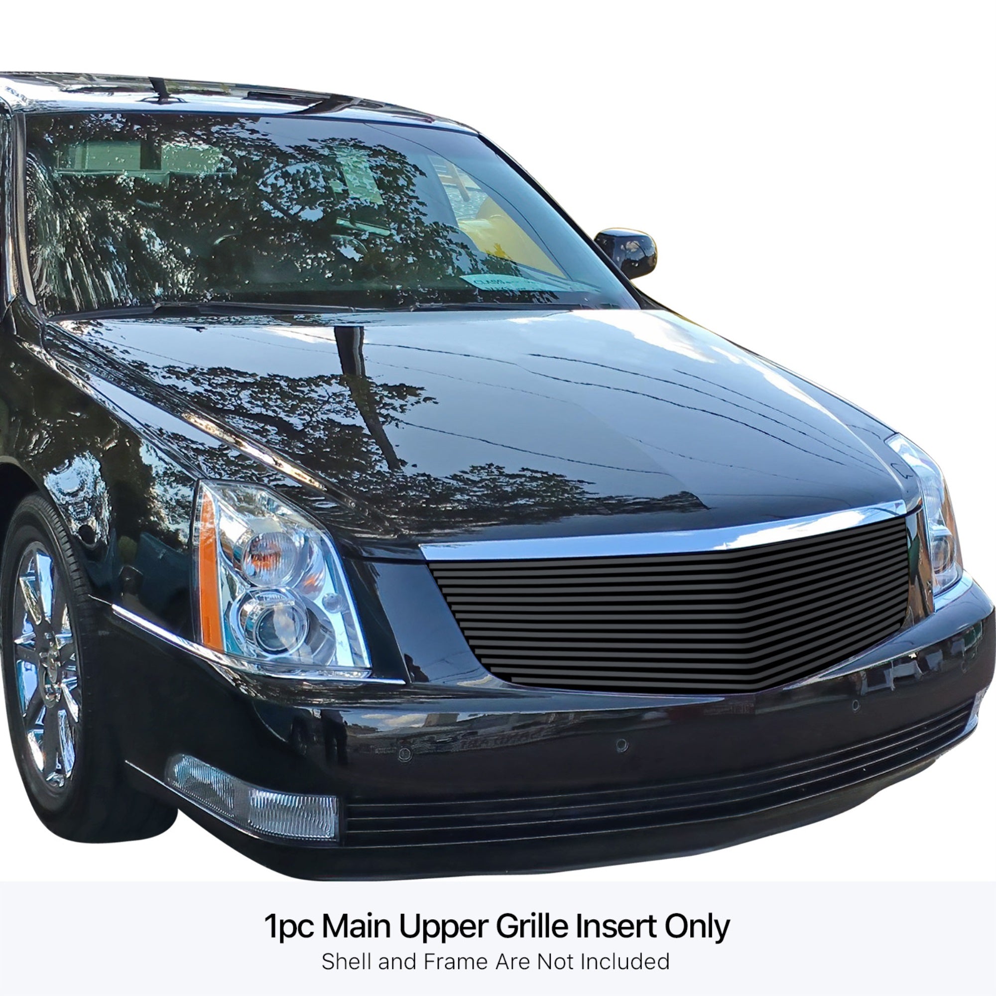 Stainless Steel Main Upper Black Stainless Steel Billet Grille 2006-2011 Cadillac Dts