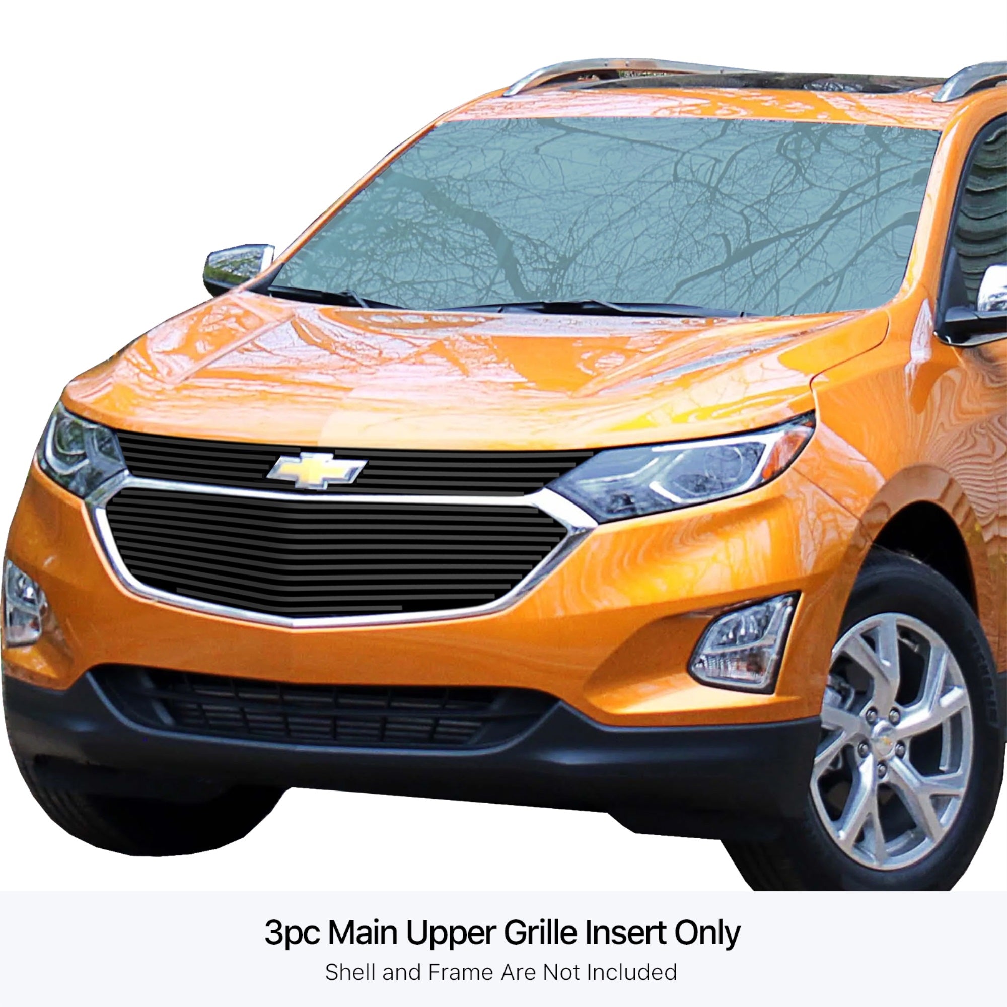 Stainless Steel Main Upper Black Stainless Steel Billet Grille 2018-2021 Chevy Equinox Only Fits Honeycomb Style Oe Grille