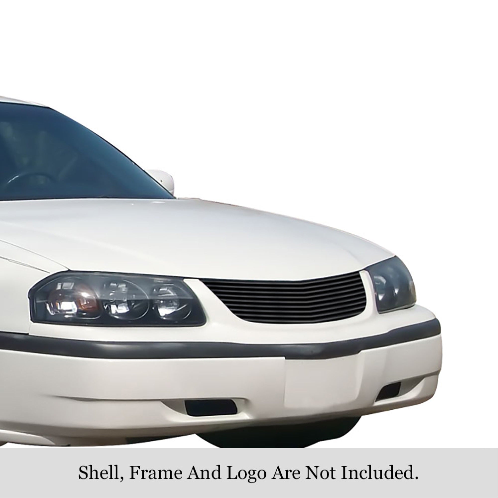 2000-2005 Chevy Impala Stainless Steel Black Powder Coated Finish Horizontal Billet Black Stainless Steel Billet Grille