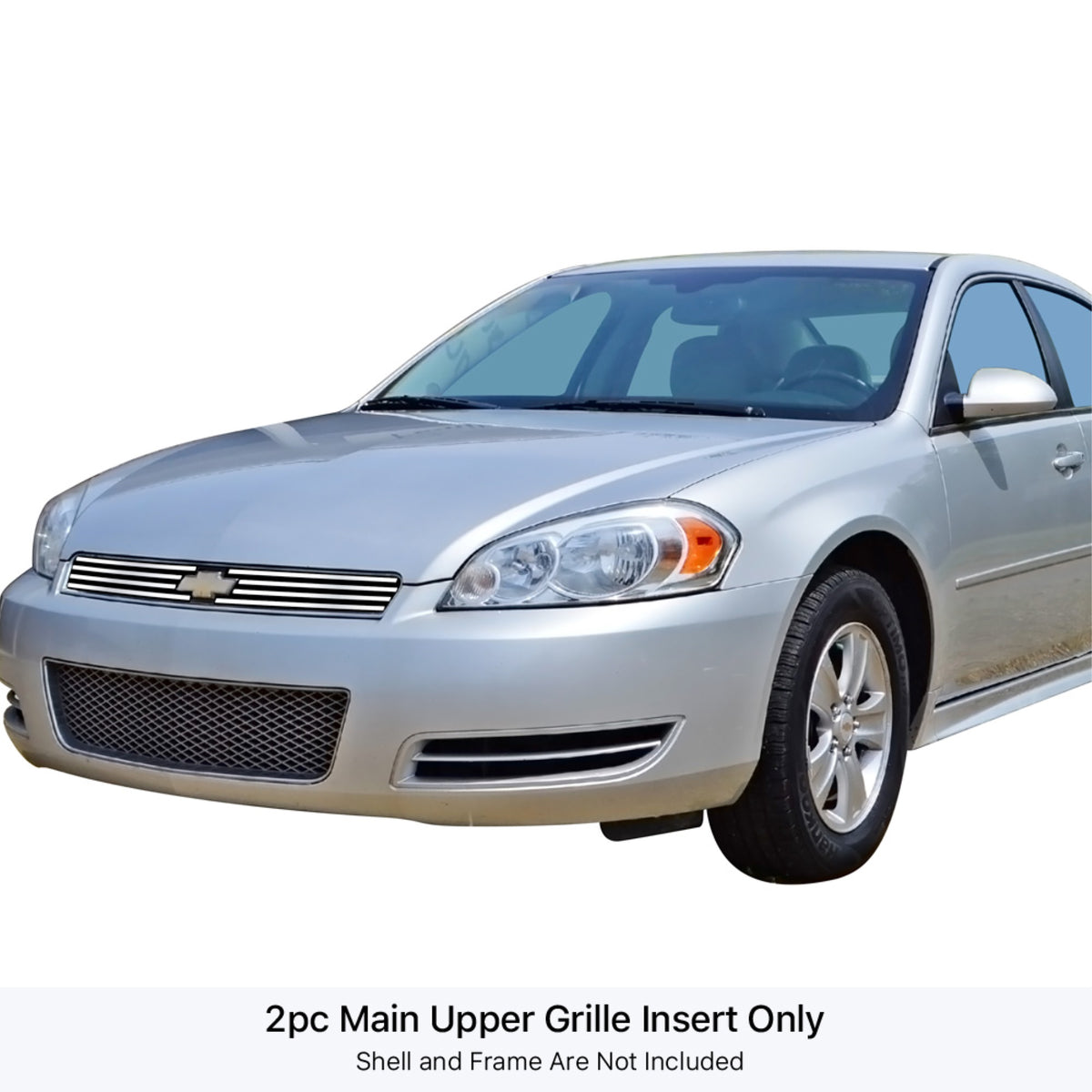 2006-2013 Chevy Impala /2006-2007 Chevy Monte Carlo /2014-2016 Chevy Impala Limited Model Only Stainless Steel Silver Hairline Finish Finish Horizontal Billet Stainless Steel Billet Grille