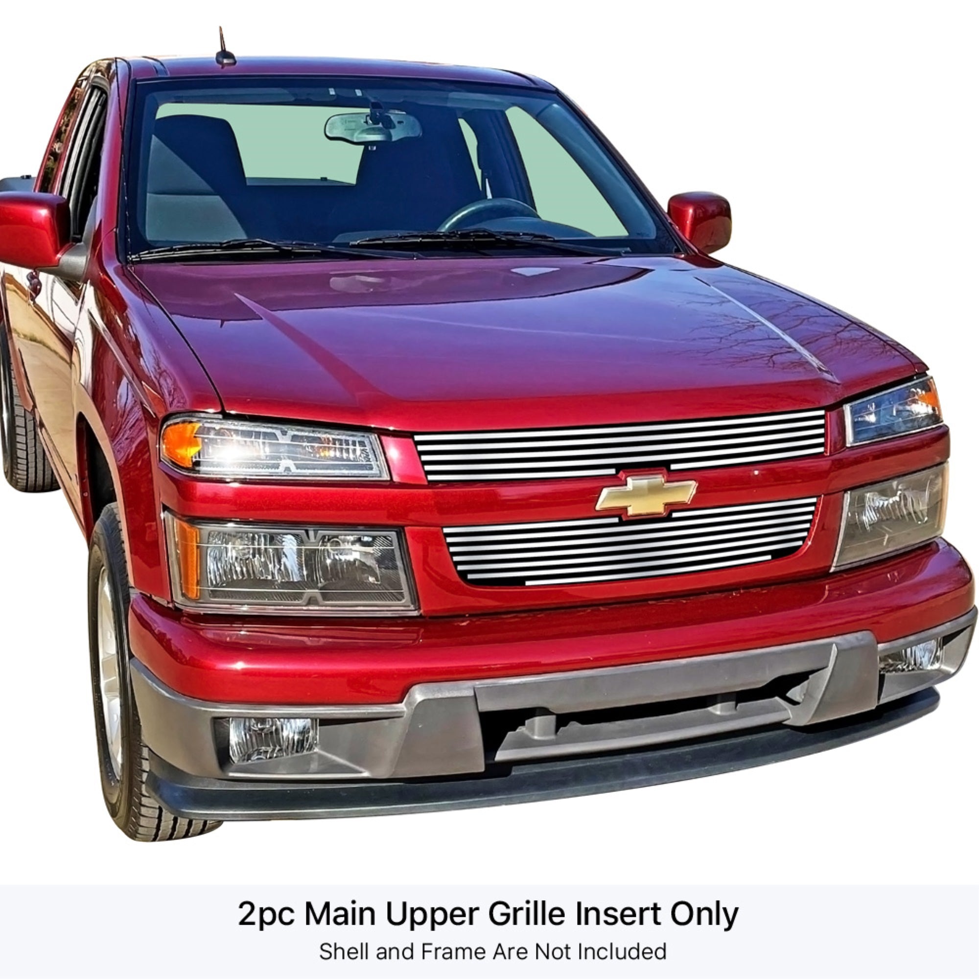 2004-2012 Chevy Colorado Not For Extreme Stainless Steel Polished Finish 8X6 Horizontal Billet Stainless Steel Billet Grille
