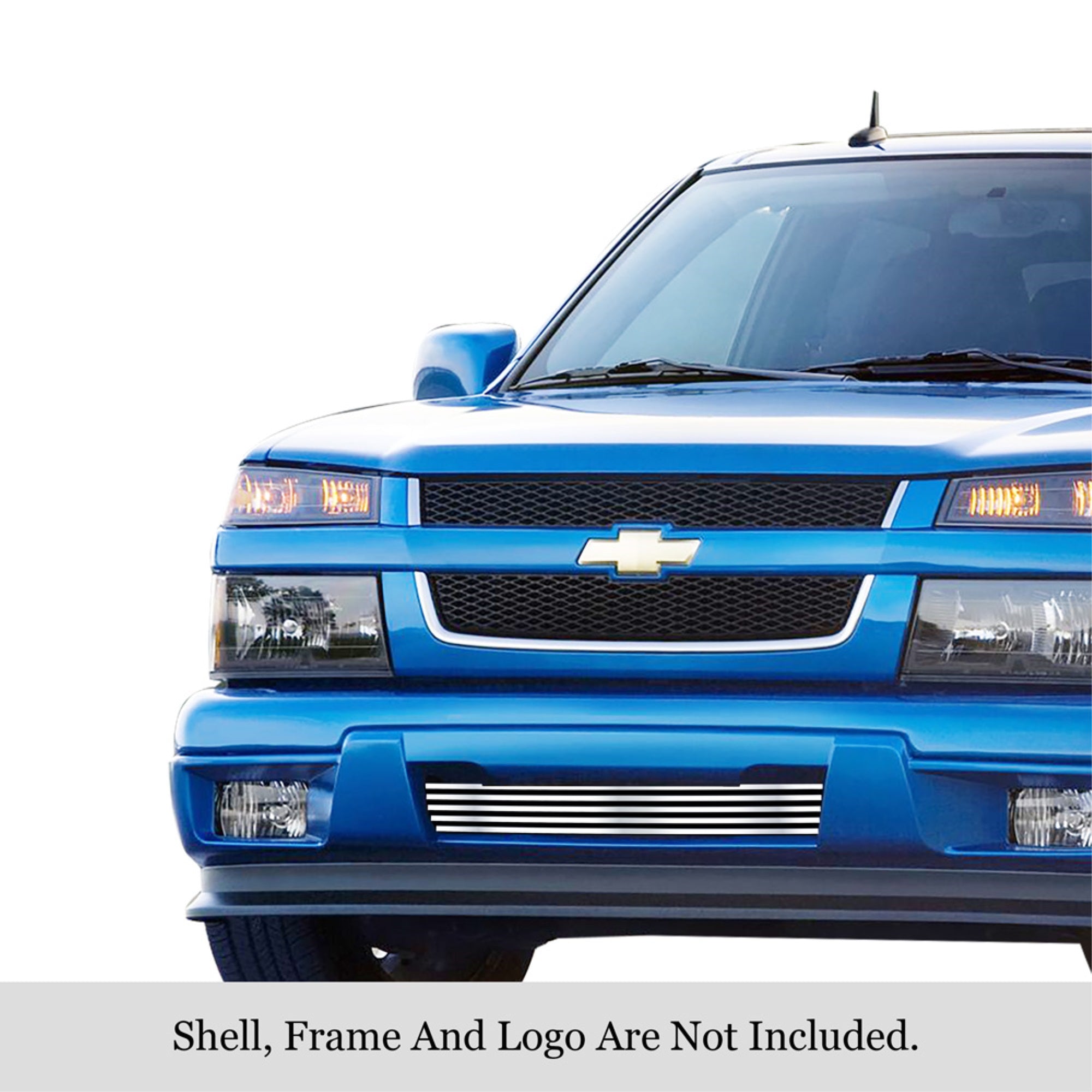 2004-2012 Chevy Colorado Not For Extreme/2004-2012 Gmc Canyon 304 Stainless Steel Polished Finish 8X6 Horizontal Billet Stainless Steel Billet Grille