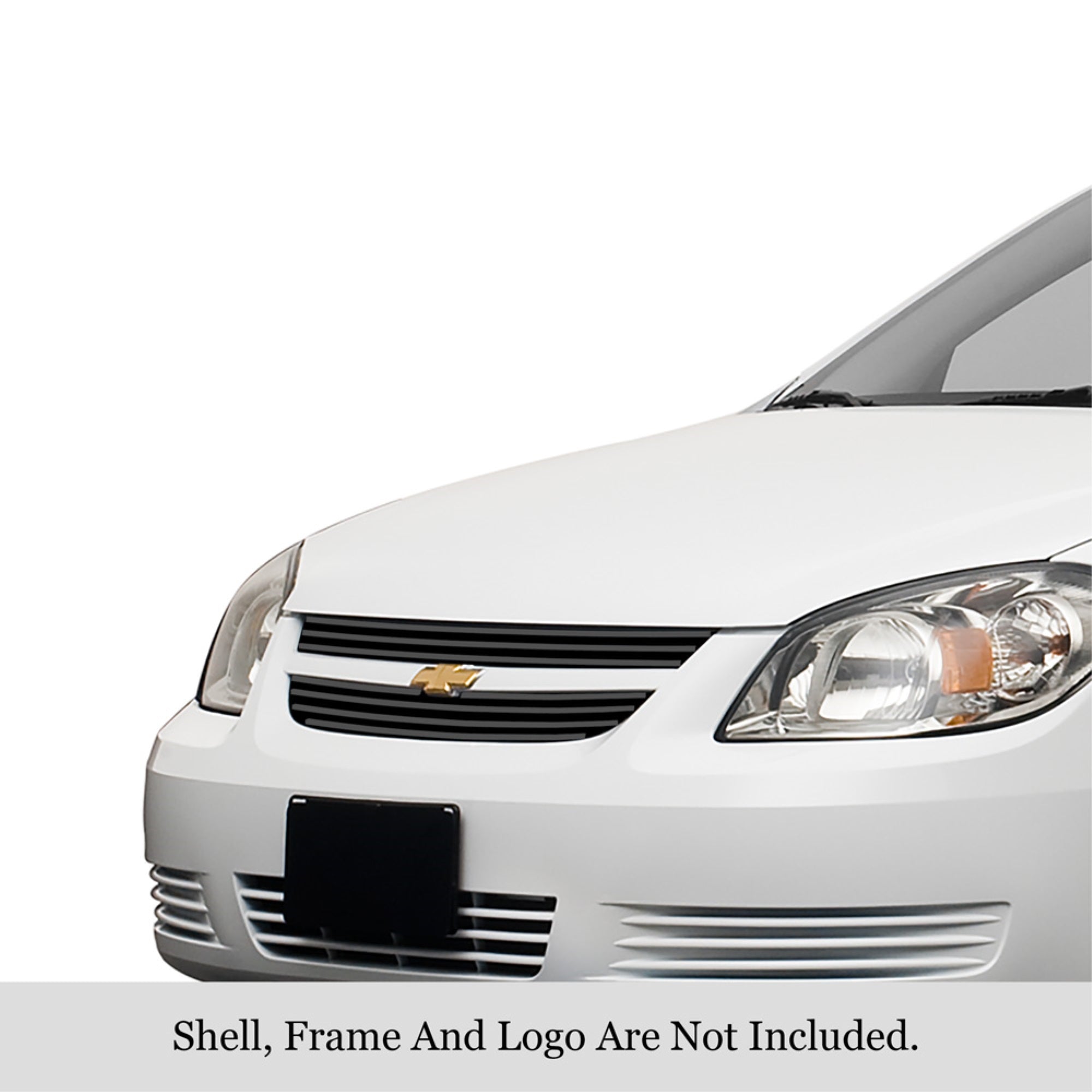 2005-2010 Chevy Cobalt Stainless Steel Black Powder Coated Finish 8X6 Horizontal Billet Black Stainless Steel Billet Grille