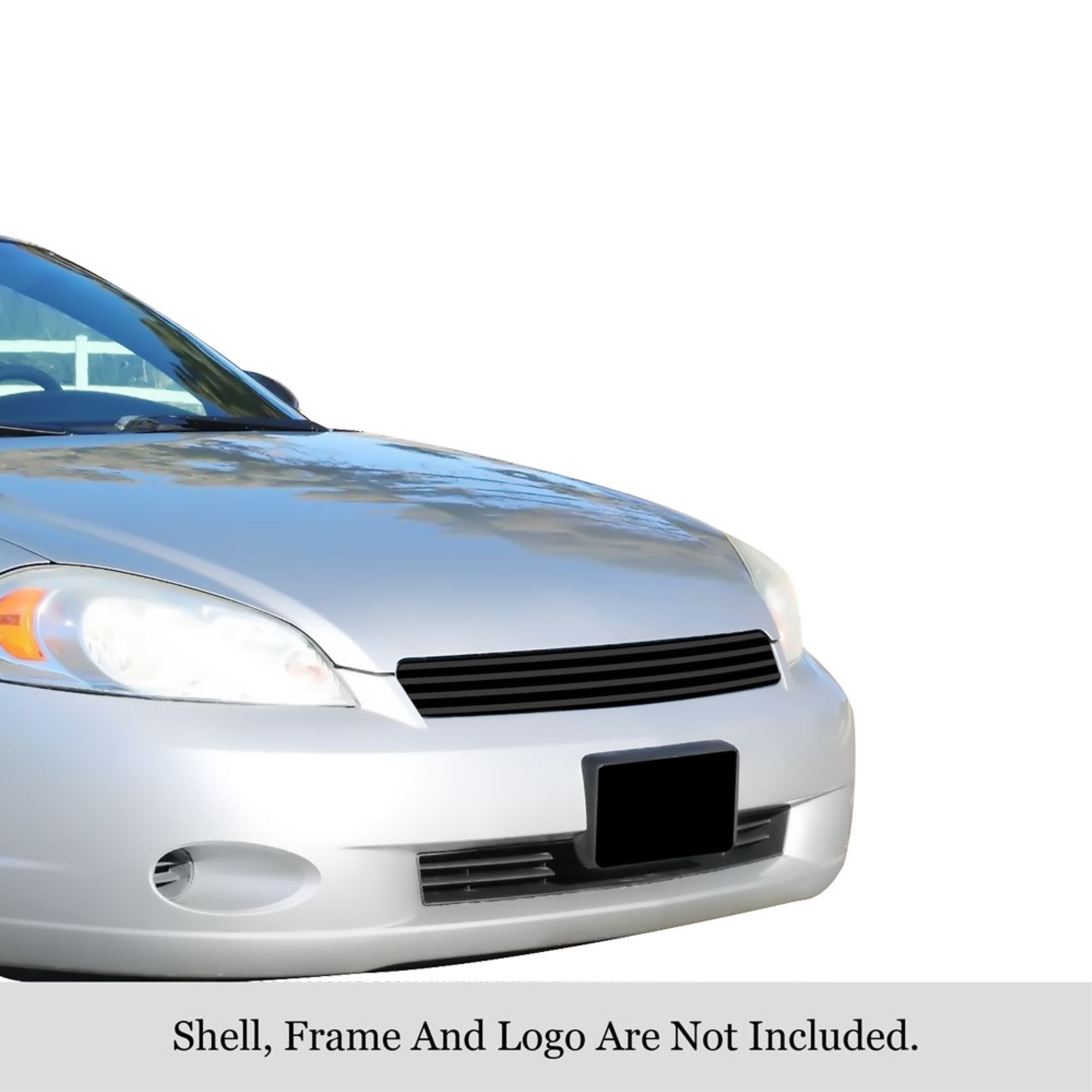 2006-2013 Chevy Impala /2006-2007 Chevy Monte Carlo /2014-2016 Chevy Impala Limited Model Only Stainless Steel Black Powder Coated Finish 8X6 Horizontal Billet Black Stainless Steel Billet Grille