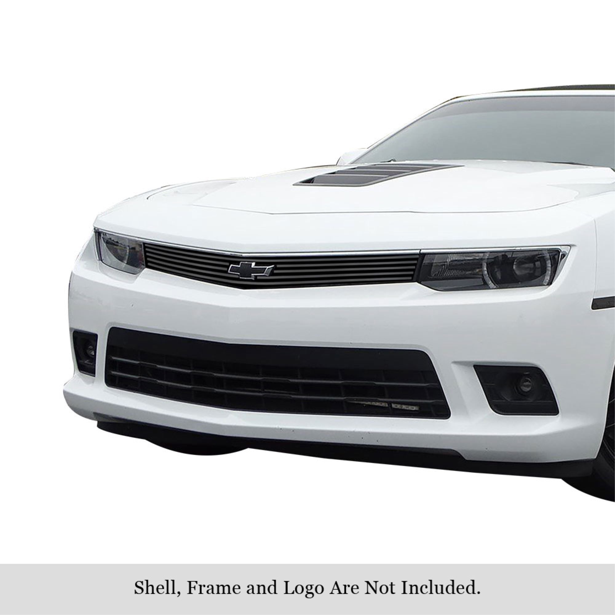 2014-2015 Chevy Camaro Ss /2014-2015 Chevy Camaro Ls /2014-2015 Chevy Camaro Lt Stainless Steel Black Powder Coated Finish 8X6 Horizontal Billet Black Stainless Steel Billet Grille