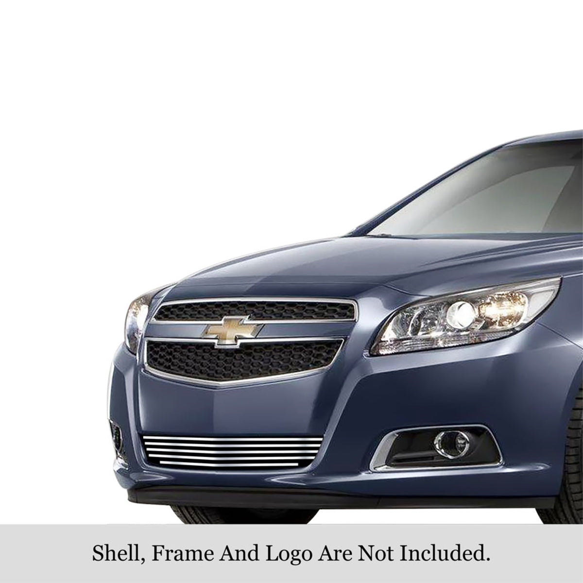 2013 Chevy Malibu 304 Stainless Steel Polished Finish 8X6 Horizontal Billet Stainless Steel Billet Grille