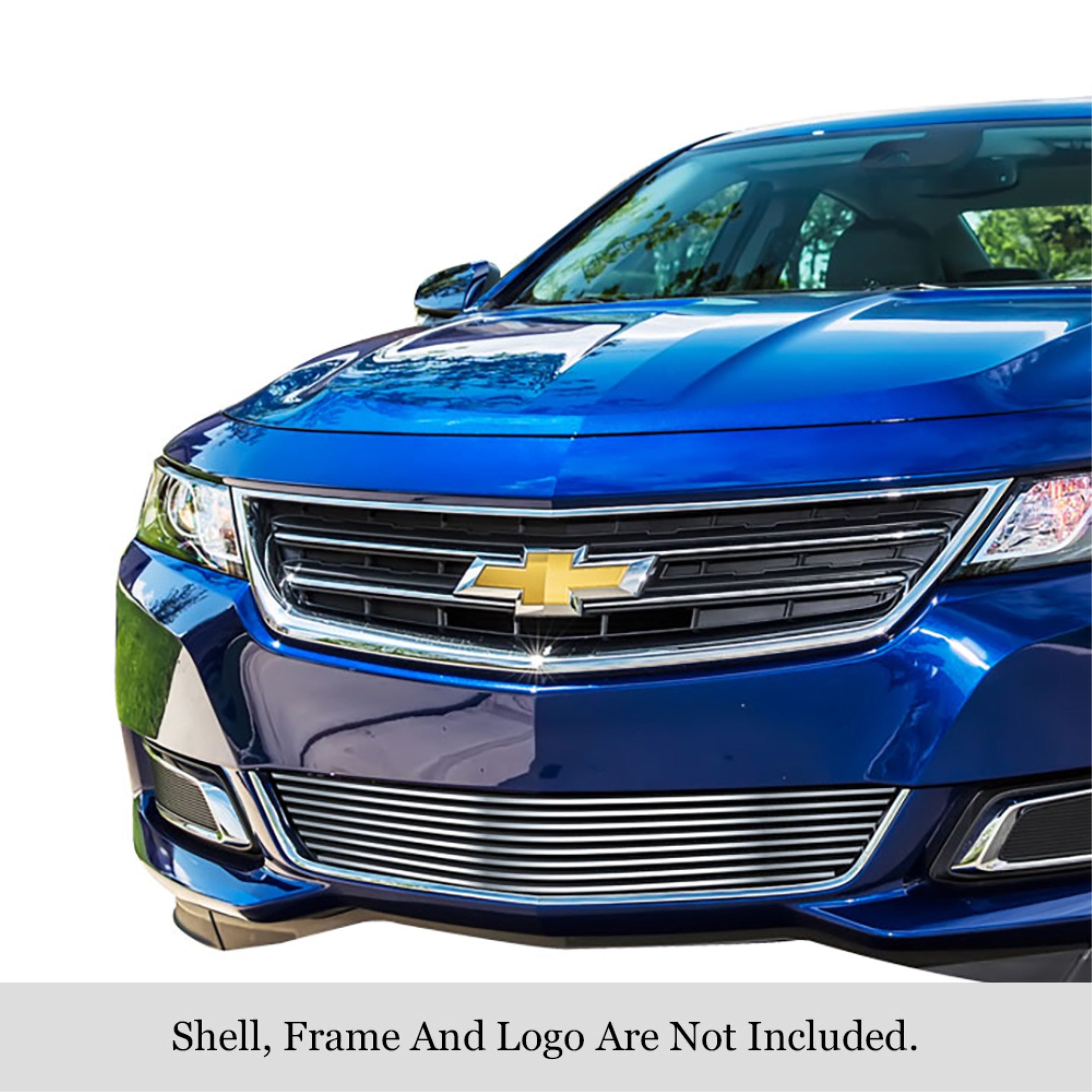 2014-2020 Chevy Impala (Not For 2014-2016 Chevy Impala Limited) Stainless Steel Silver Hairline Finish Finish Horizontal Billet Stainless Steel Billet Grille