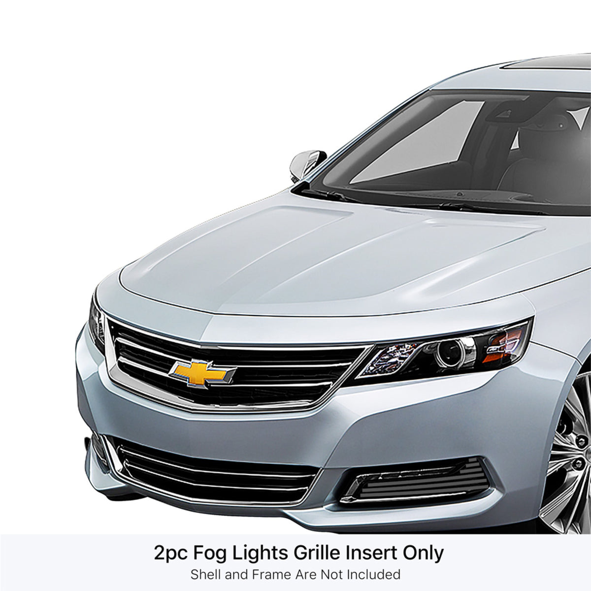 2014-2016 Chevy Impala Only For Ltz Stainless Steel Black Powder Coated Finish 8X6 Horizontal Billet Black Stainless Steel Billet Grille