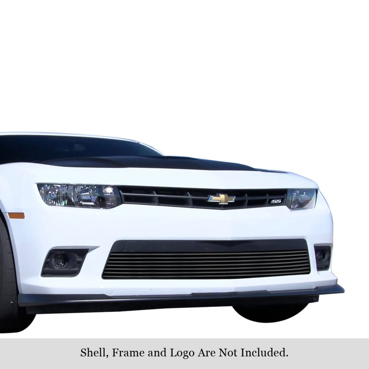 2014-2015 Chevy Camaro Ss Stainless Steel Black Powder Coated Finish Horizontal Billet Black Stainless Steel Billet Grille