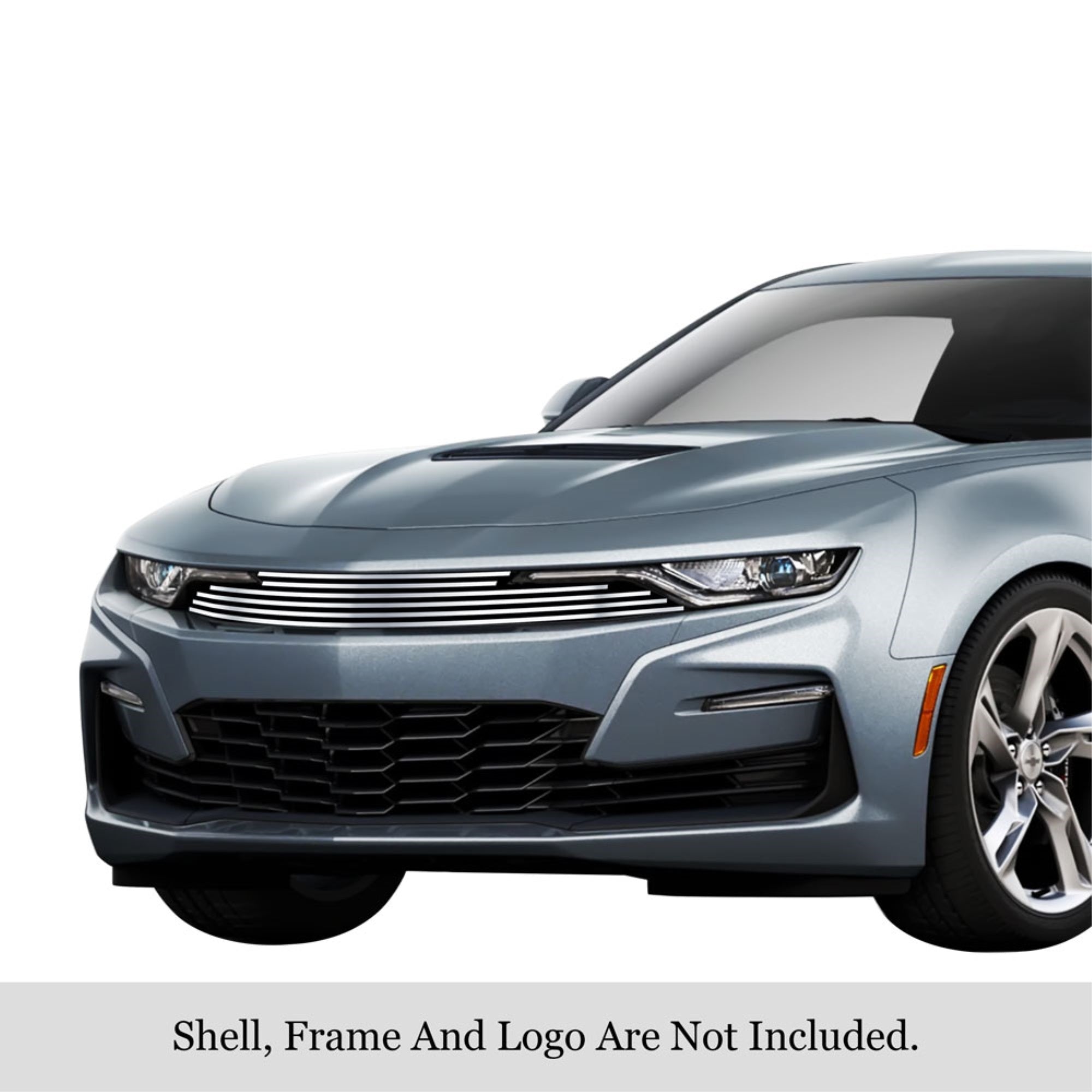 2019-2022 Chevy Camaro 1Ss/2Ss 304 Stainless Steel Polished Finish 8X6 Horizontal Billet Stainless Steel Billet Grille