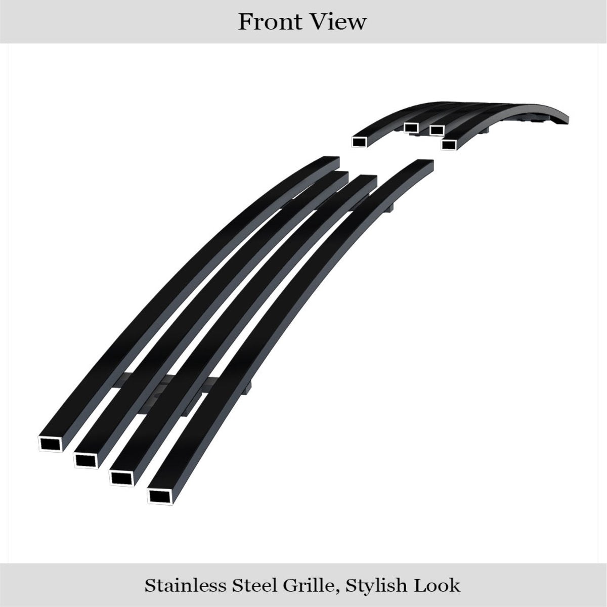 2019-2023 Chevy Camaro Zl1 8X6 Horizontal Billet Black Stainless Steel Billet Grille