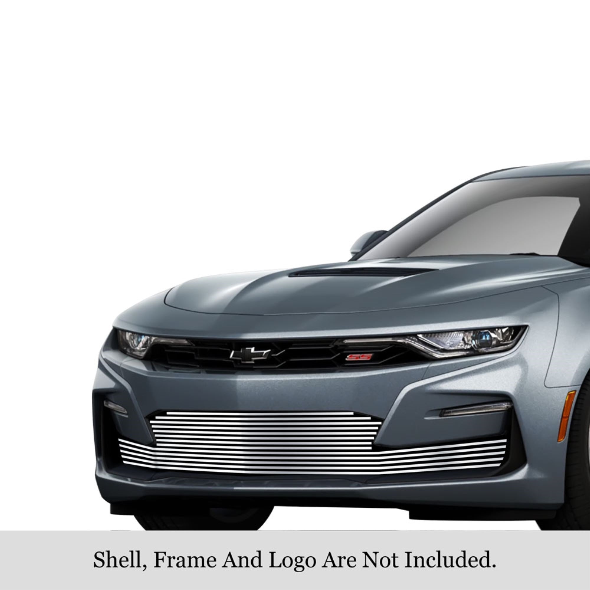 2019-2022 Chevy Camaro 1Ss/2Ss 304 Stainless Steel Polished Finish 8X6 Horizontal Billet Stainless Steel Billet Grille