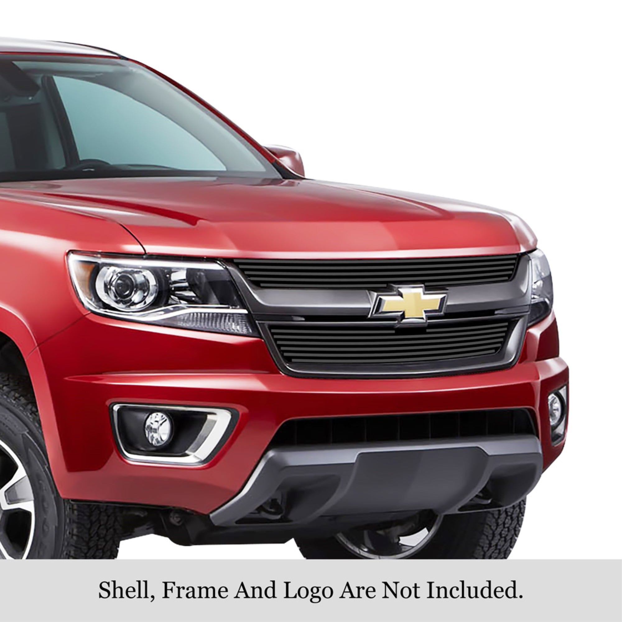 2015-2020 Chevy Colorado Not For Zr2 Model Stainless Steel Black Powder Coated Finish Horizontal Billet Black Stainless Steel Billet Grille