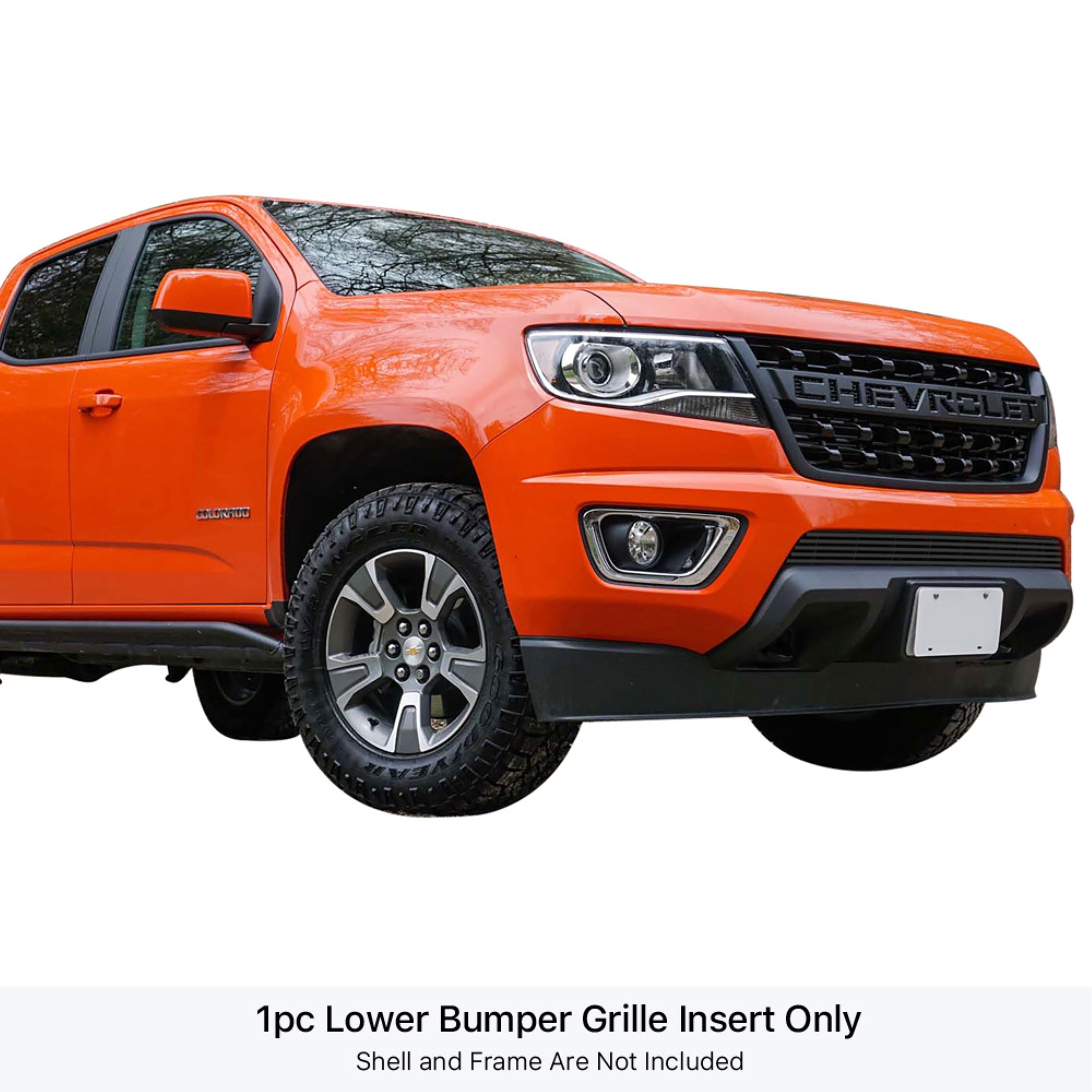 2015-2020 Chevy Colorado Not For Zr2 Model Stainless Steel Black Powder Coated Finish 8X6 Horizontal Billet Black Stainless Steel Billet Grille