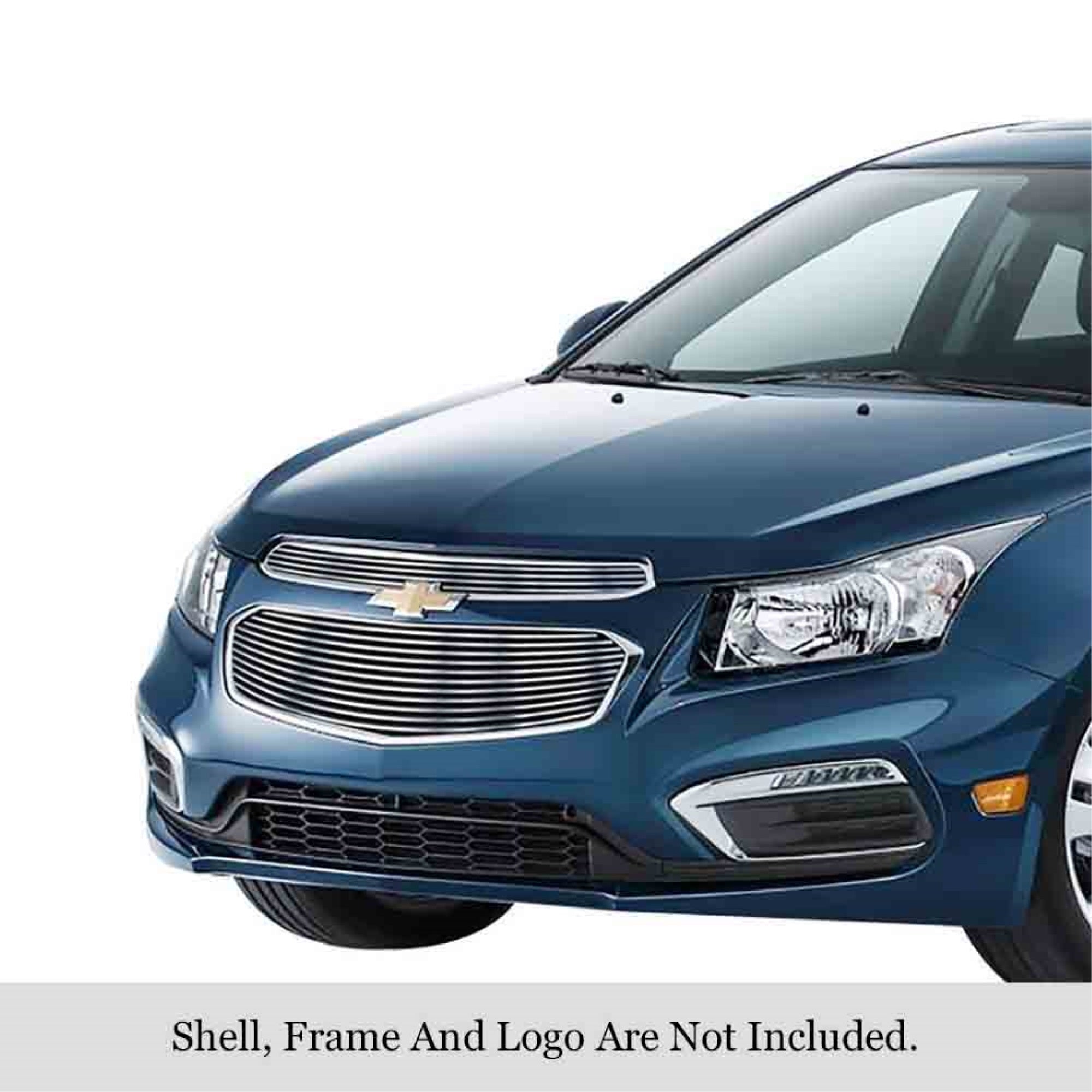 2015-2015 Chevy Cruze Stainless Steel Silver Hairline Finish Finish Horizontal Billet Stainless Steel Billet Grille