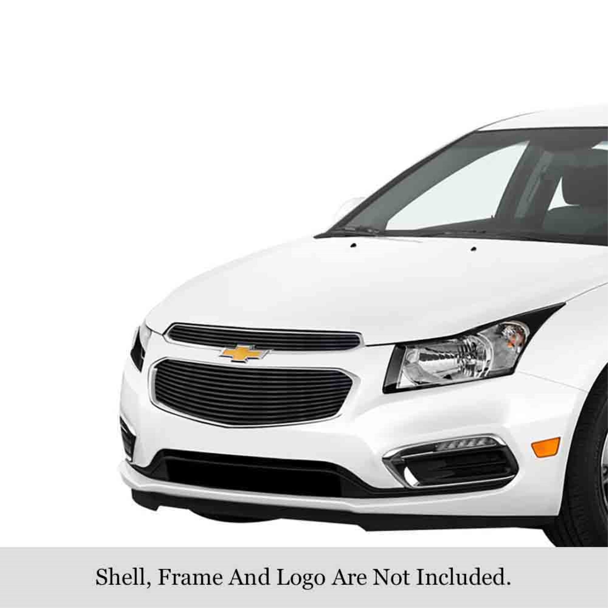 2015-2015 Chevy Cruze Stainless Steel Black Powder Coated Finish Horizontal Billet Black Stainless Steel Billet Grille