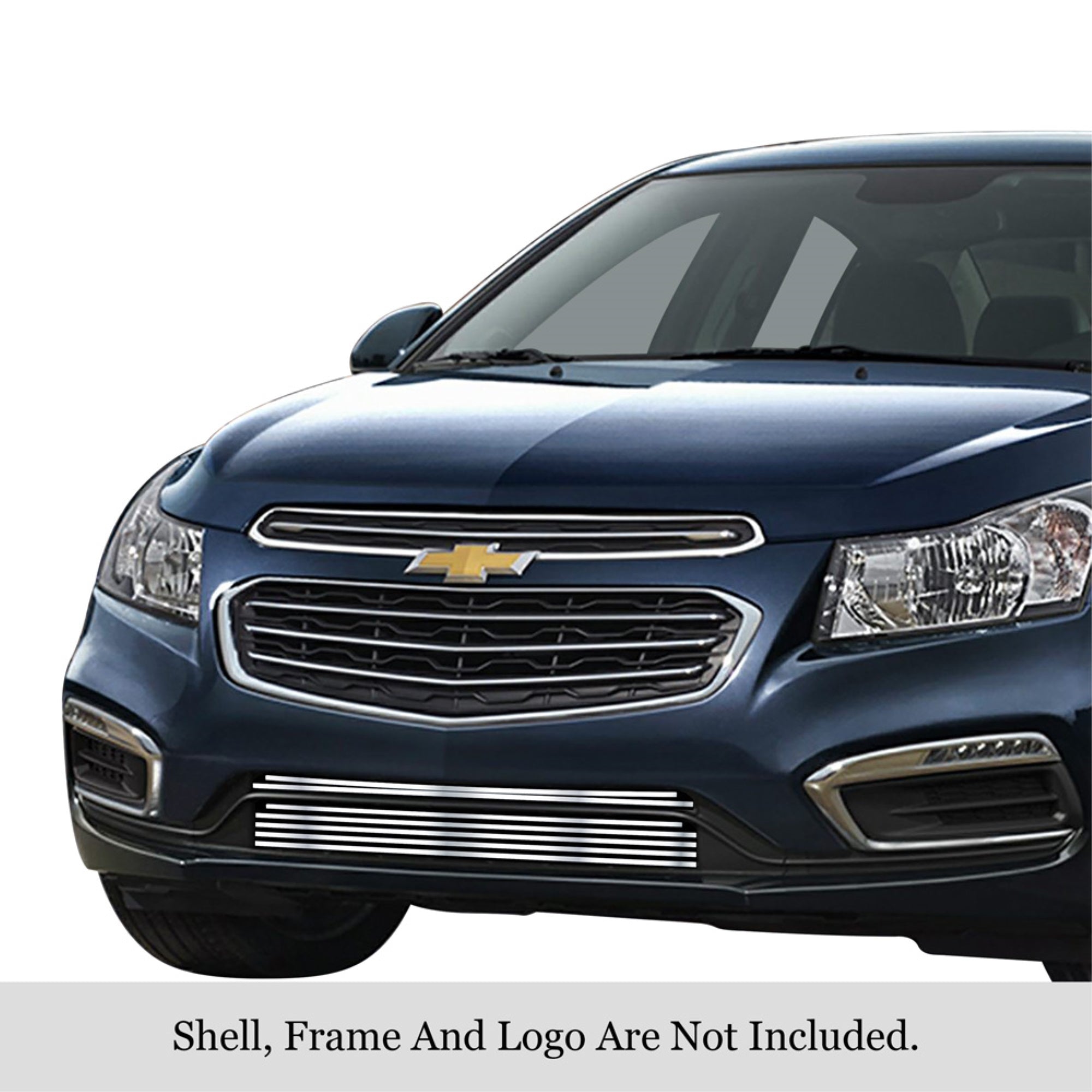 2015-2015 Chevy Cruze 304 Stainless Steel Polished Finish 8X6 Horizontal Billet Stainless Steel Billet Grille