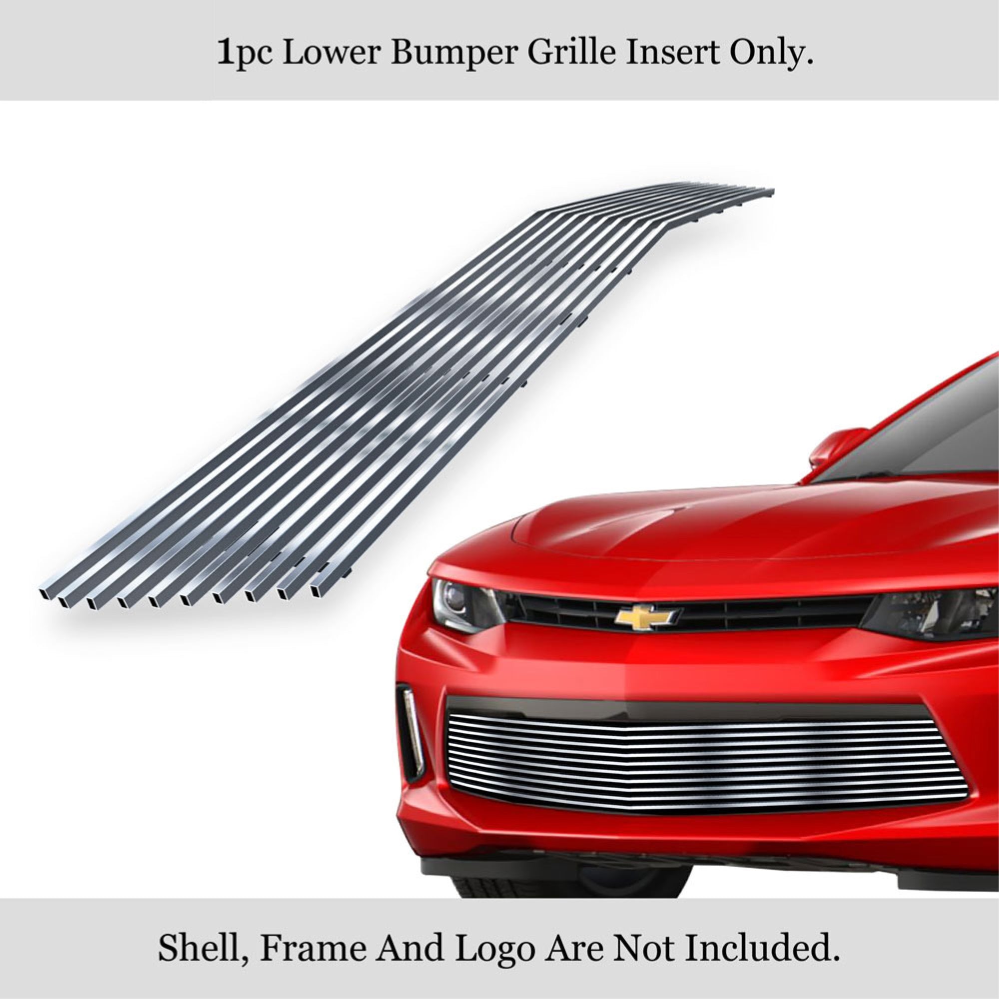 2016-2018 Chevy Camaro Lt 304 Stainless Steel Polished Finish Horizontal Billet Stainless Steel Billet Grille