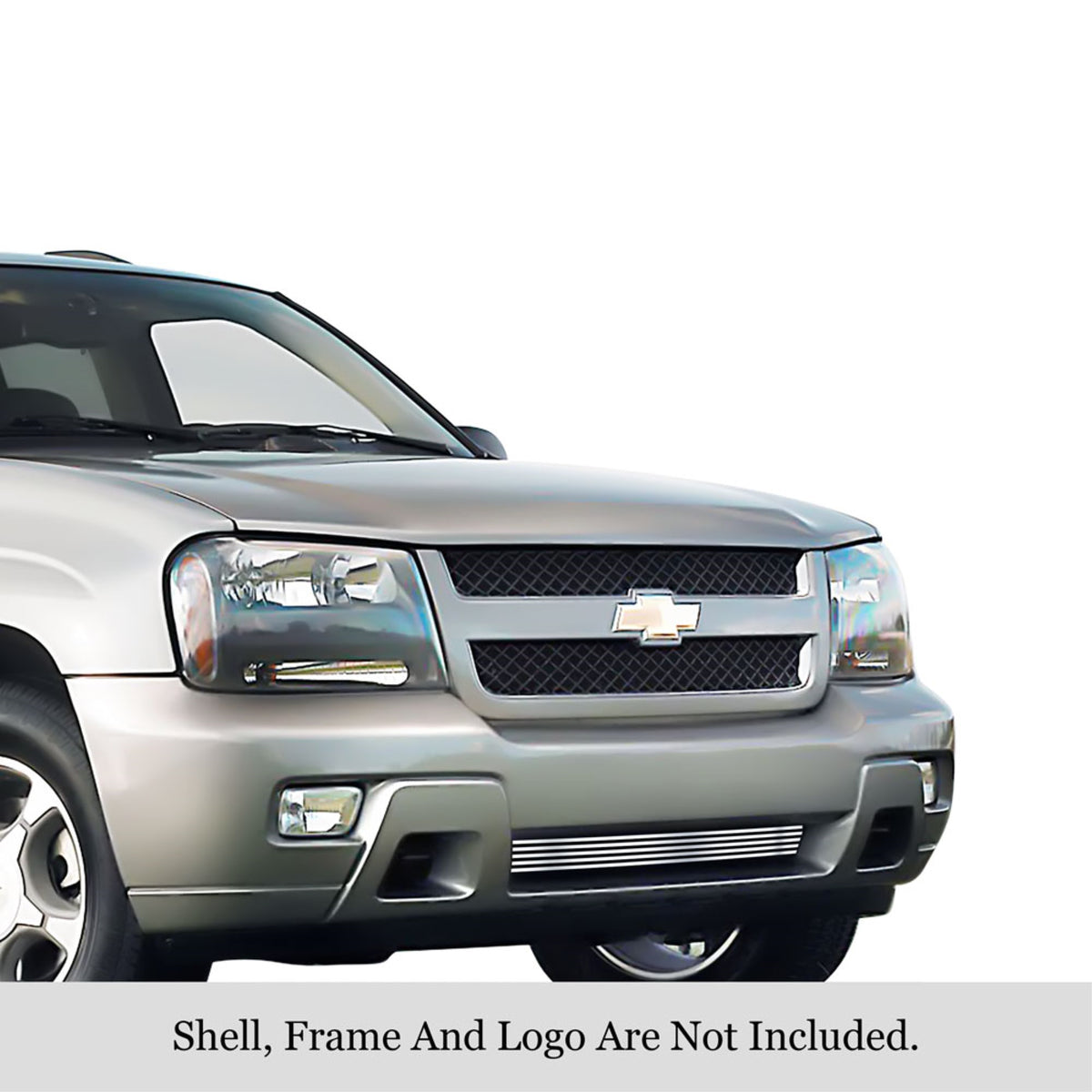 2006-2009 Chevy Trailblazer Lt Not For Ls/Ss 304 Stainless Steel Polished Finish 8X6 Horizontal Billet Stainless Steel Billet Grille