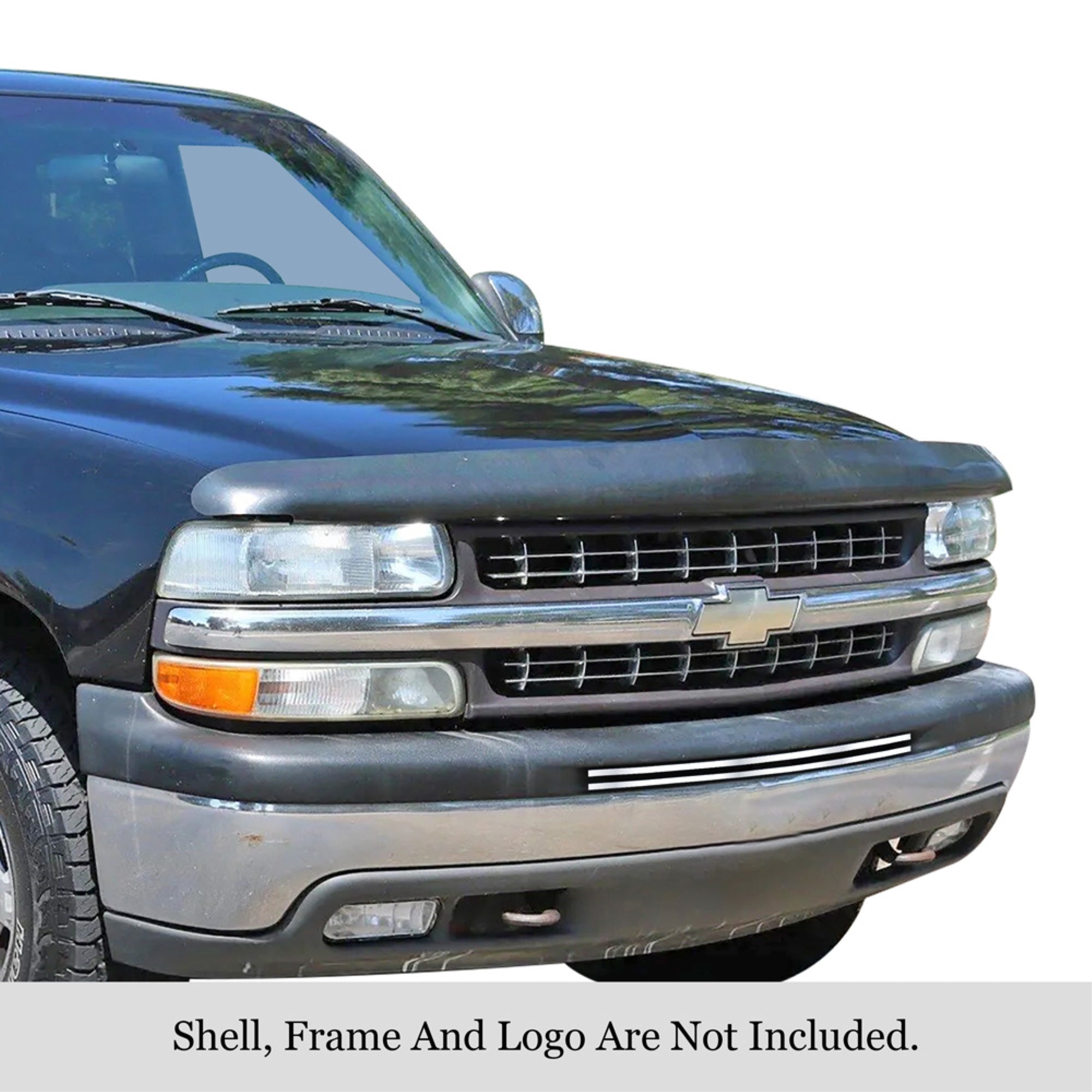 1999-2002 Chevy Silverado 1500 /2000-2006 Chevy Suburban /2000-2006 Chevy Tahoe /2000-2006 Chevy Avalanche 304 Stainless Steel Polished Finish 8X6 Horizontal Billet Stainless Steel Billet Grille