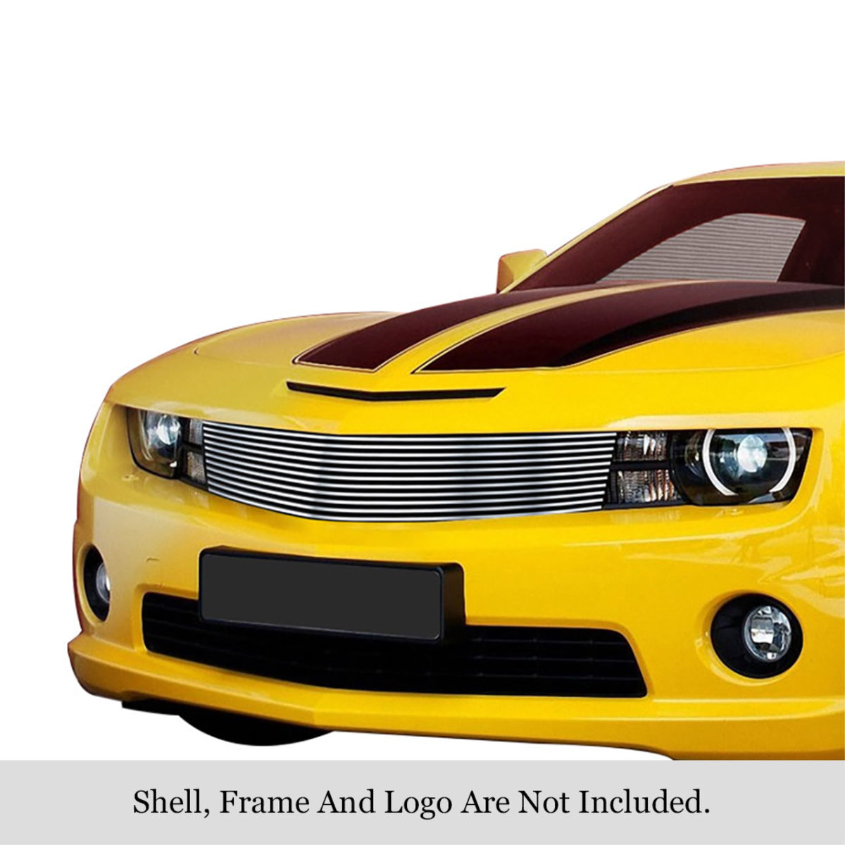 2010-2013 Chevy Camaro Short Not For Zl1 Model Stainless Steel Silver Hairline Finish Finish Horizontal Billet Stainless Steel Billet Grille