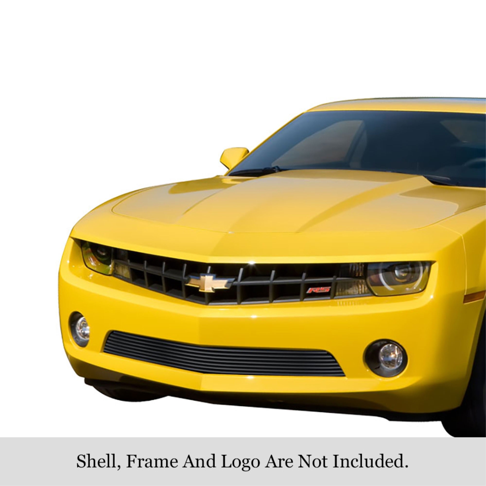 2010-2013 Chevy Camaro Lt V6/2010-2013 Chevy Camaro Ls V6 Stainless Steel Black Powder Coated Finish Horizontal Billet Black Stainless Steel Billet Grille