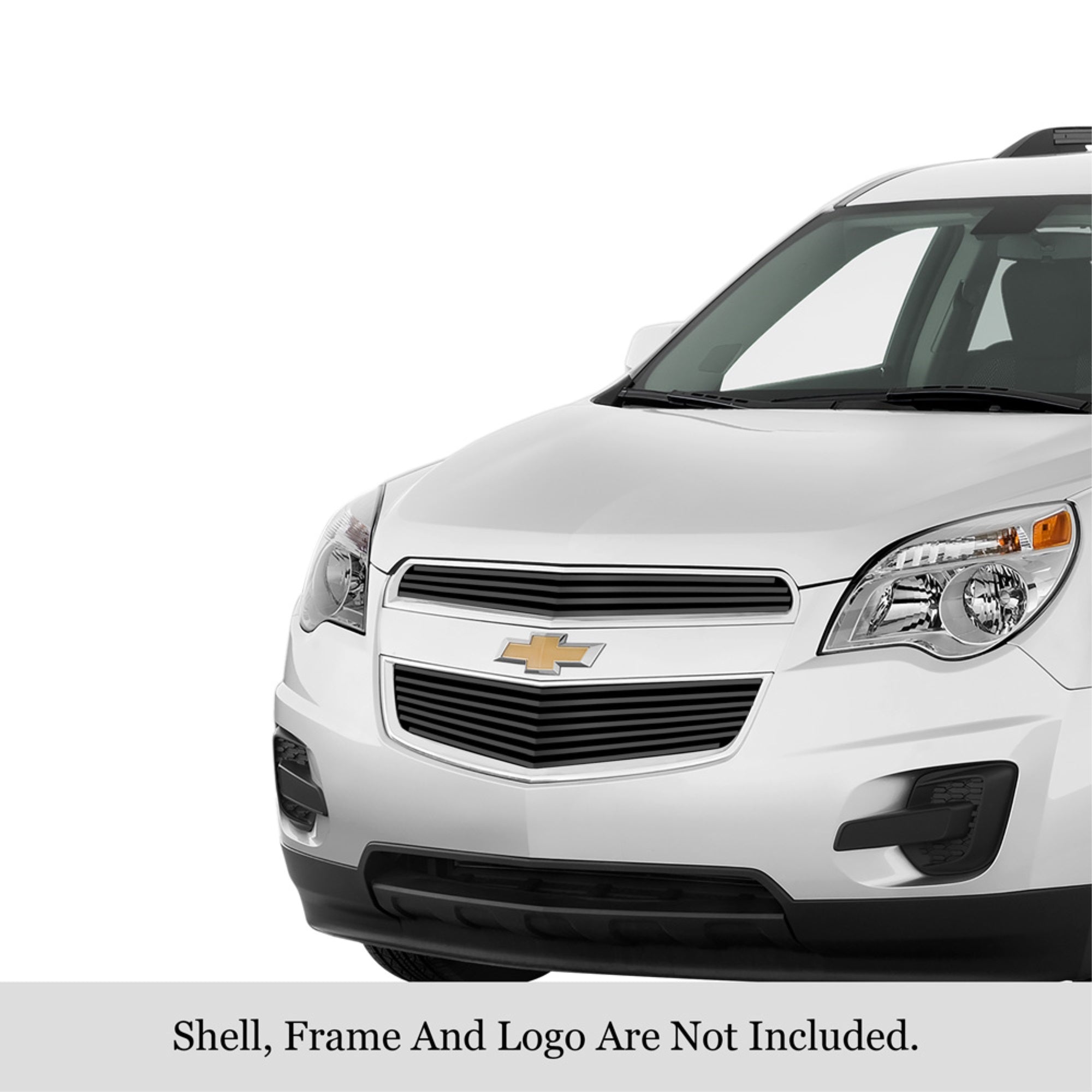 2010-2015 Chevy Equinox (2012-2015 Model Need Drilling) Stainless Steel Black Powder Coated Finish 8X6 Horizontal Billet Black Stainless Steel Billet Grille
