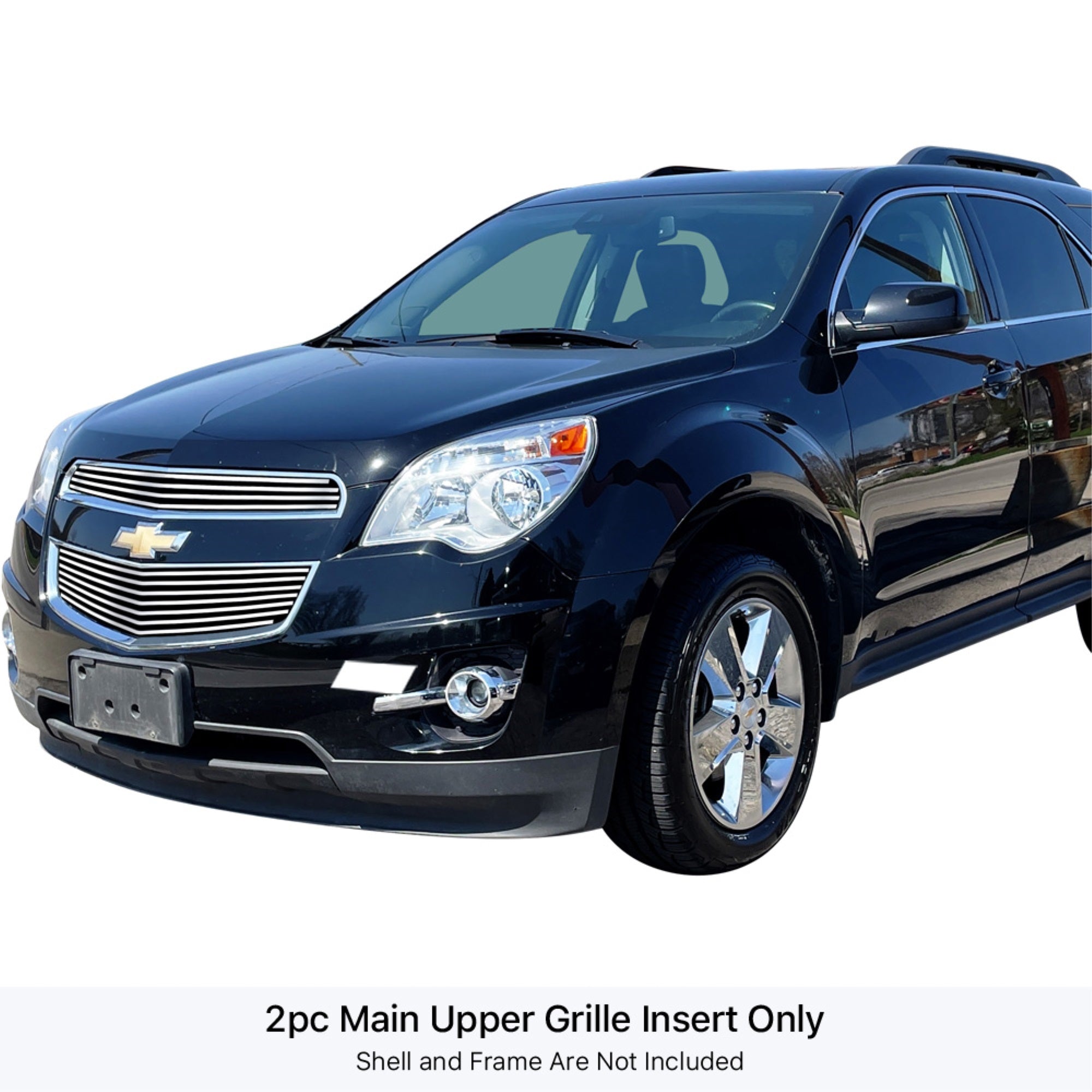 2010-2015 Chevy Equinox Stainless Steel Polished Finish 8X6 Horizontal Billet Stainless Steel Billet Grille