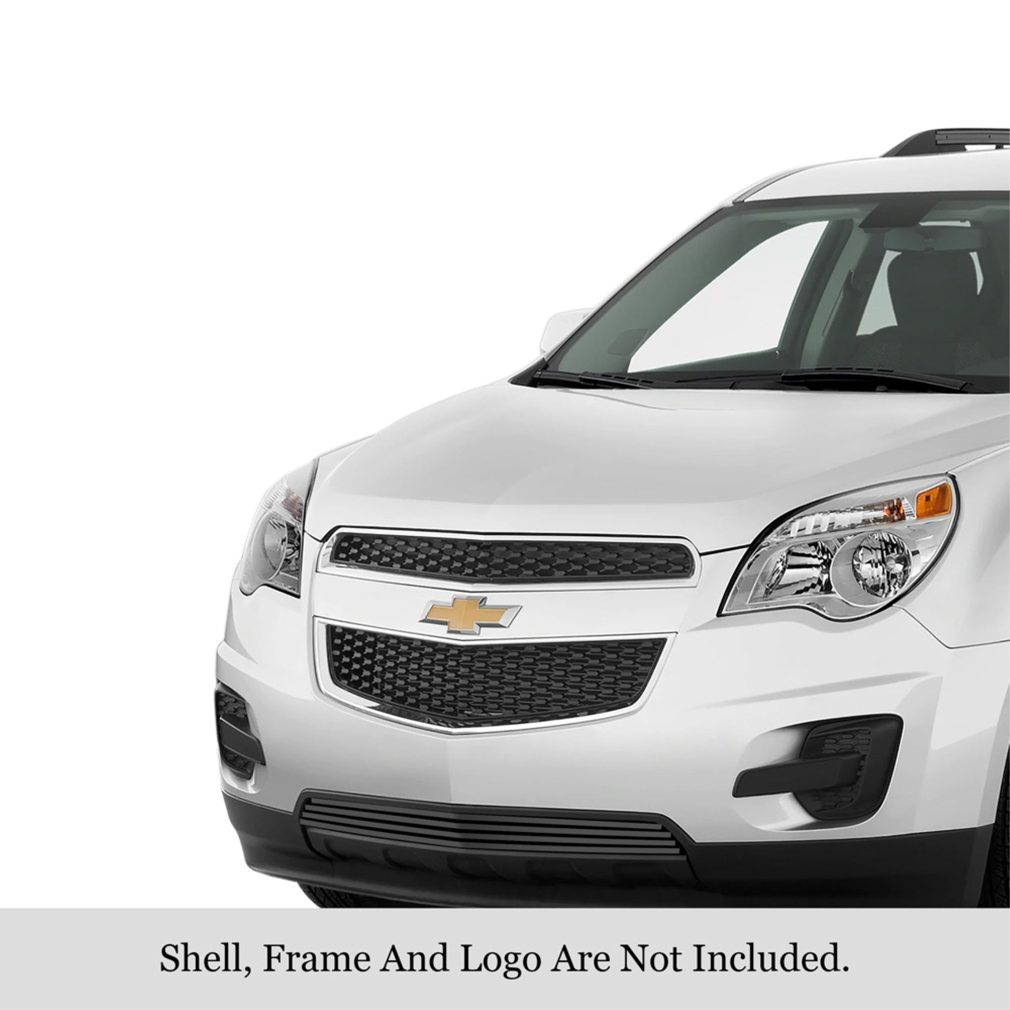 2010-2015 Chevy Equinox Stainless Steel Black Powder Coated Finish 8X6 Horizontal Billet Black Stainless Steel Billet Grille