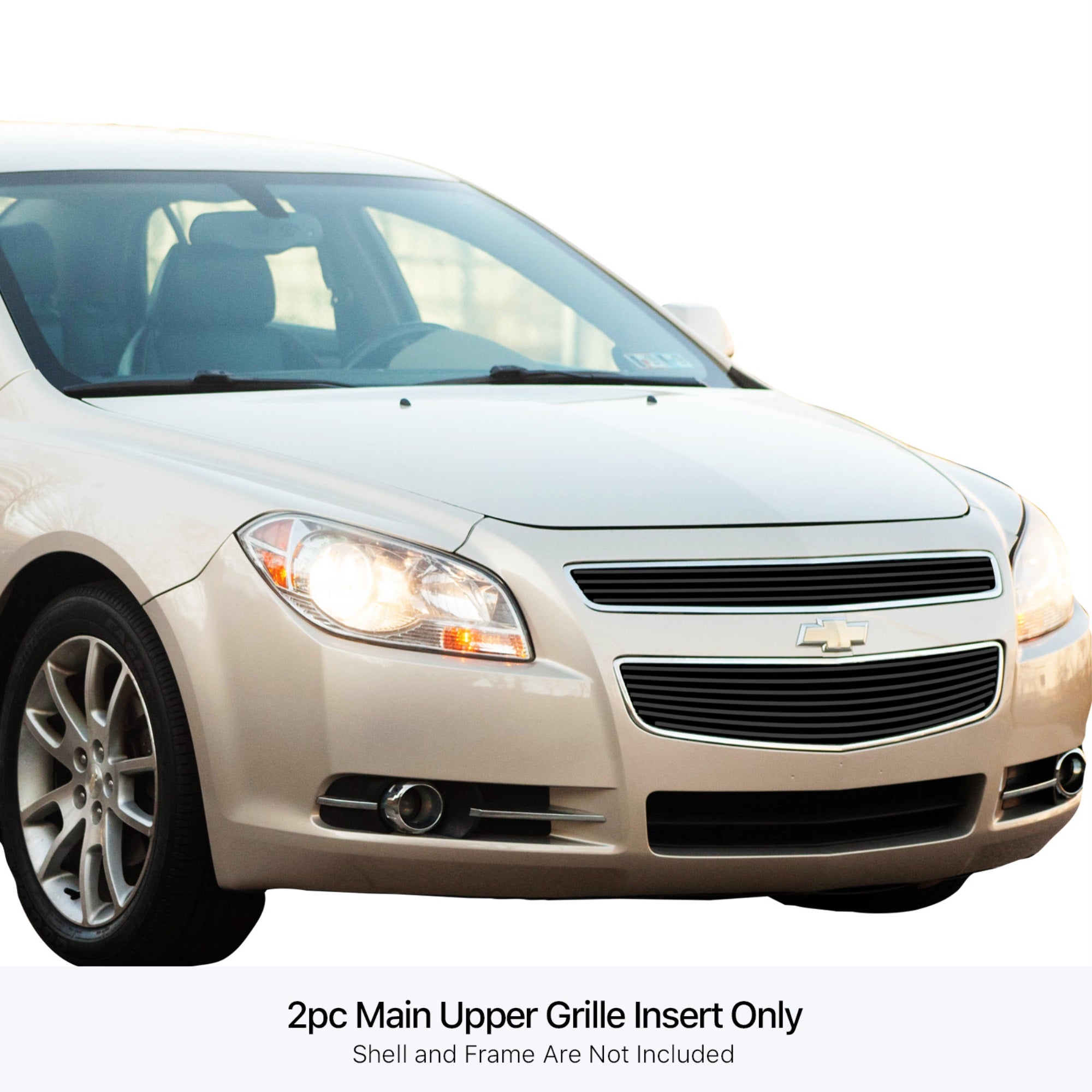 Stainless Steel Main Upper Black Stainless Steel Billet Grille 2008-2012 Chevy Malibu