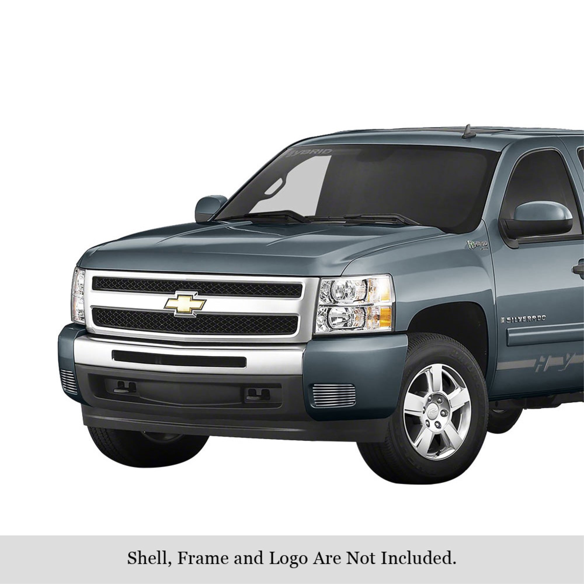 Stainless Steel Fog Light Cover Stainless Steel Billet Grille 2007-2013 Chevy Silverado 1500 /2007-2010 Chevy Silverado 2500 Hd /2007-2010 Chevy Silverado 3500 Hd